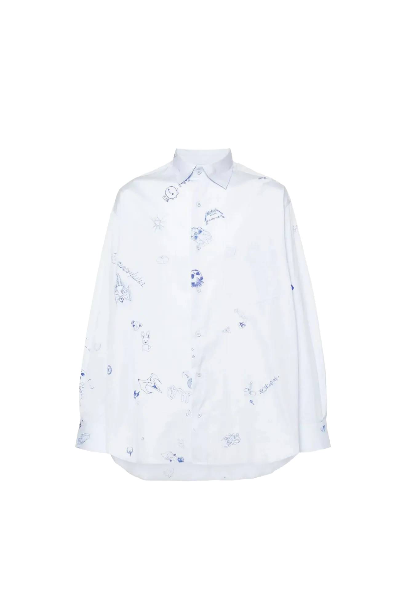 Vetements Scribbled Shirt Blue