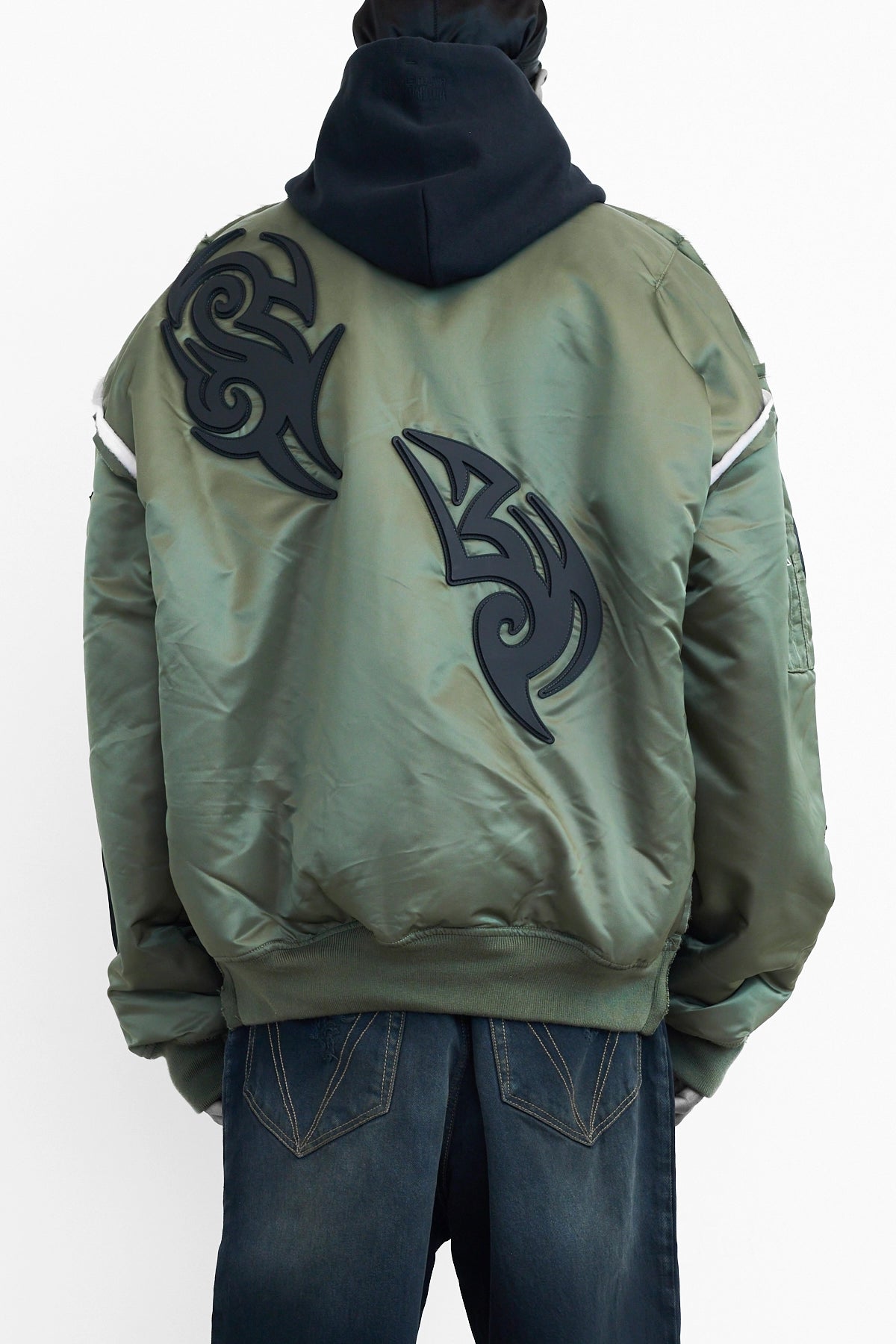 Vetements Tribal Reworked Bomber Jacket Green/Black – ESSXNYC