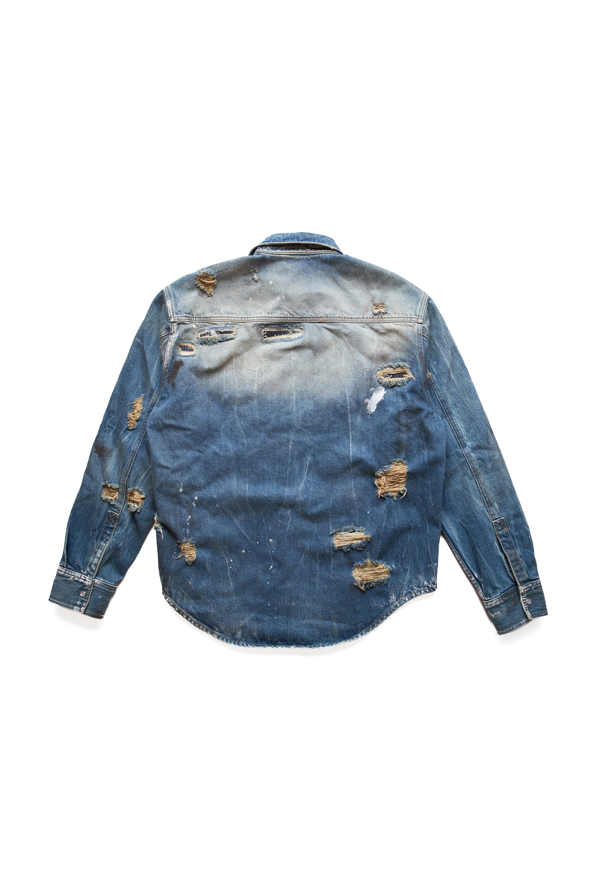 Vetements Trashed Denim Shirt 12506