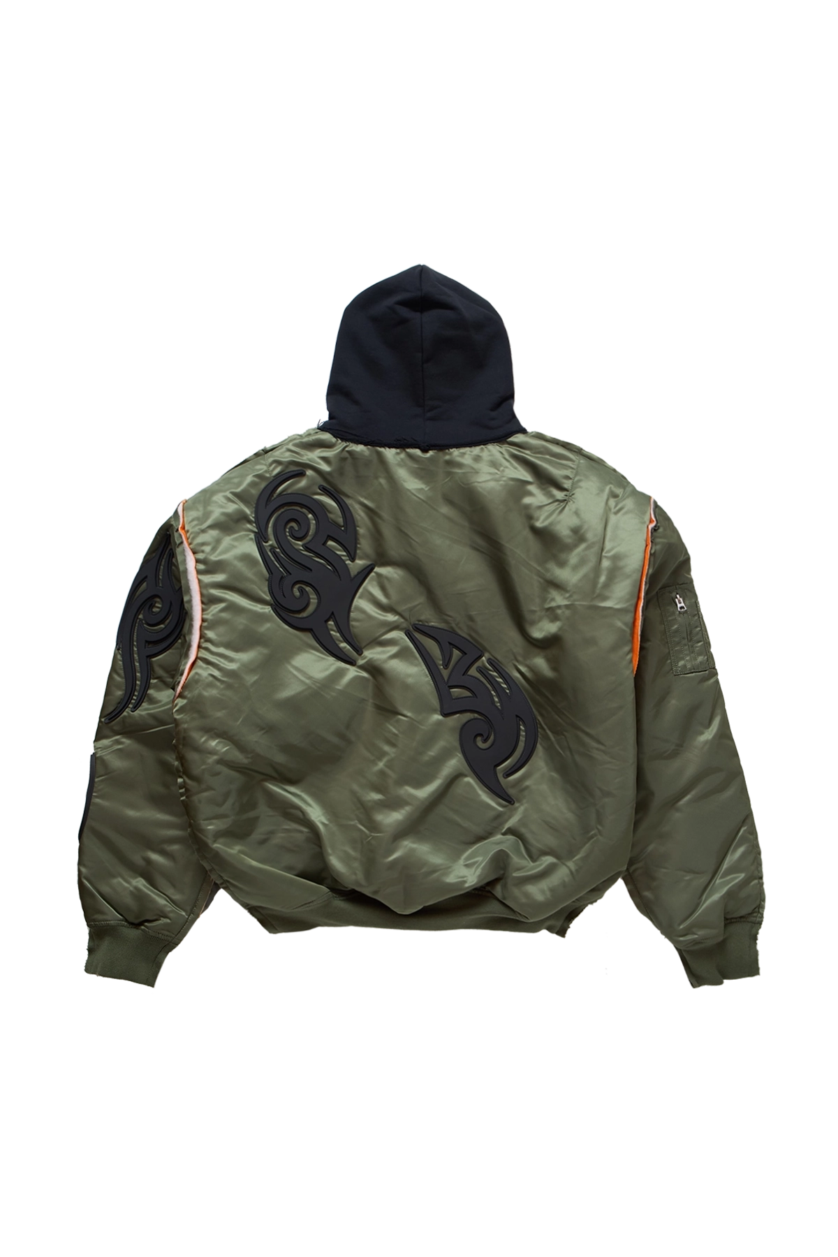 Vetements Tribal Reworked Bomber Jacket Green/Black Back