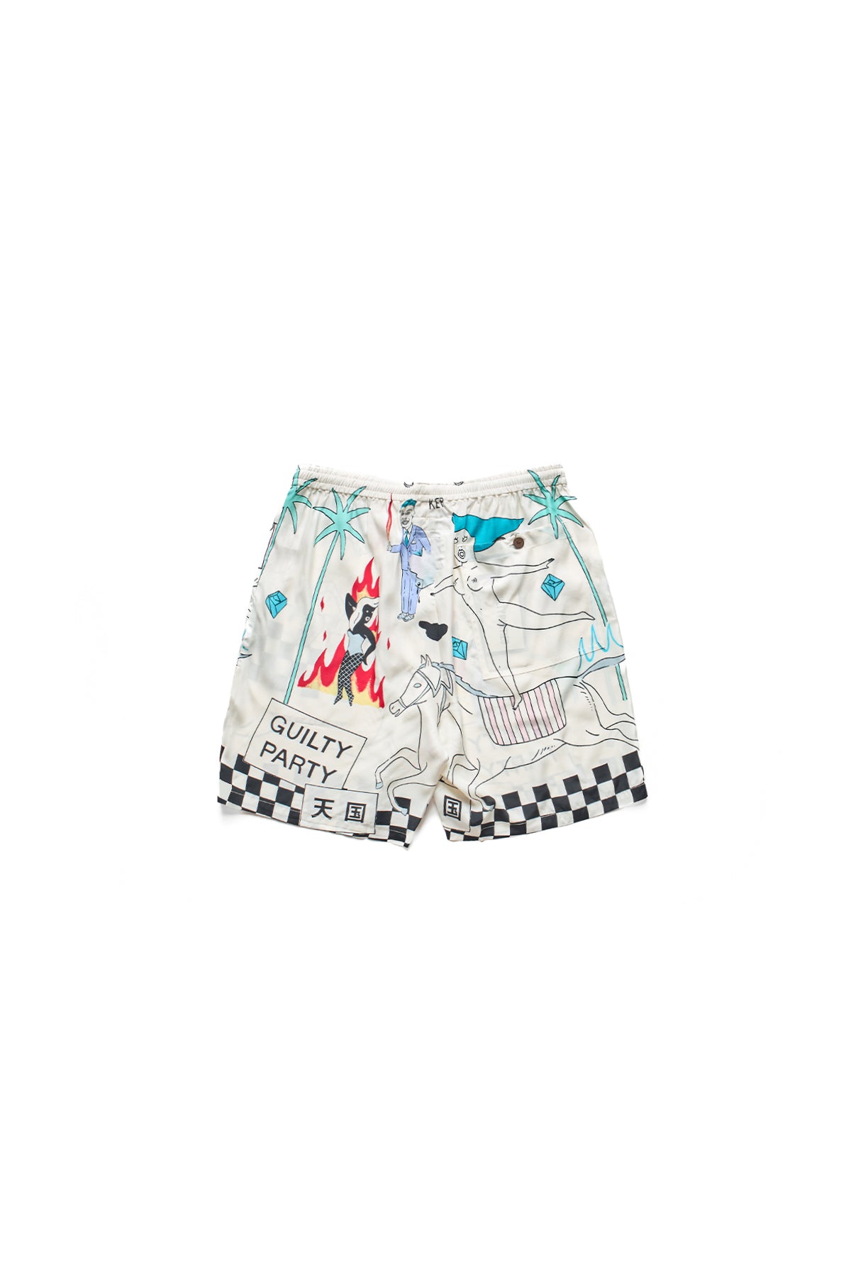 WACKO MARIA HAWAIIAN SHORTS ( TYPE-5 ) WHITE