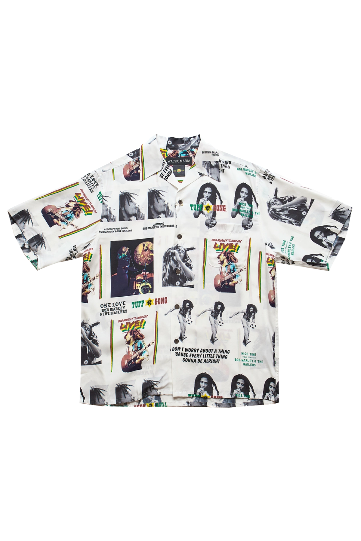 Wacko Maria Bob Marley Hawaiian Shirt S/S White – ESSXNYC