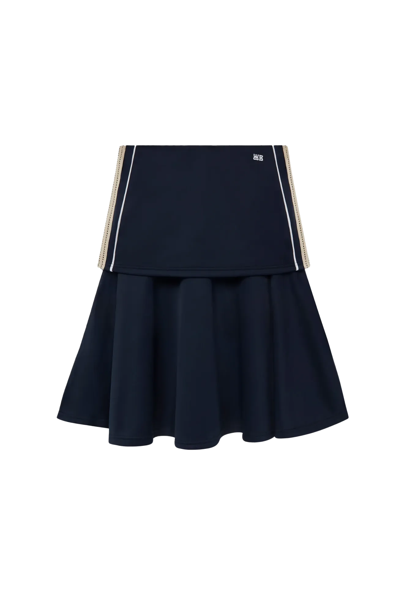 Wales Bonner Mantra Layered Skirt in Navy