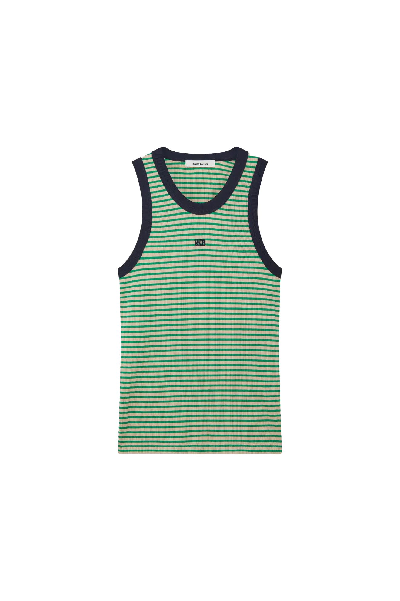 Wales Bonner Sonic Striped Tank Top Green