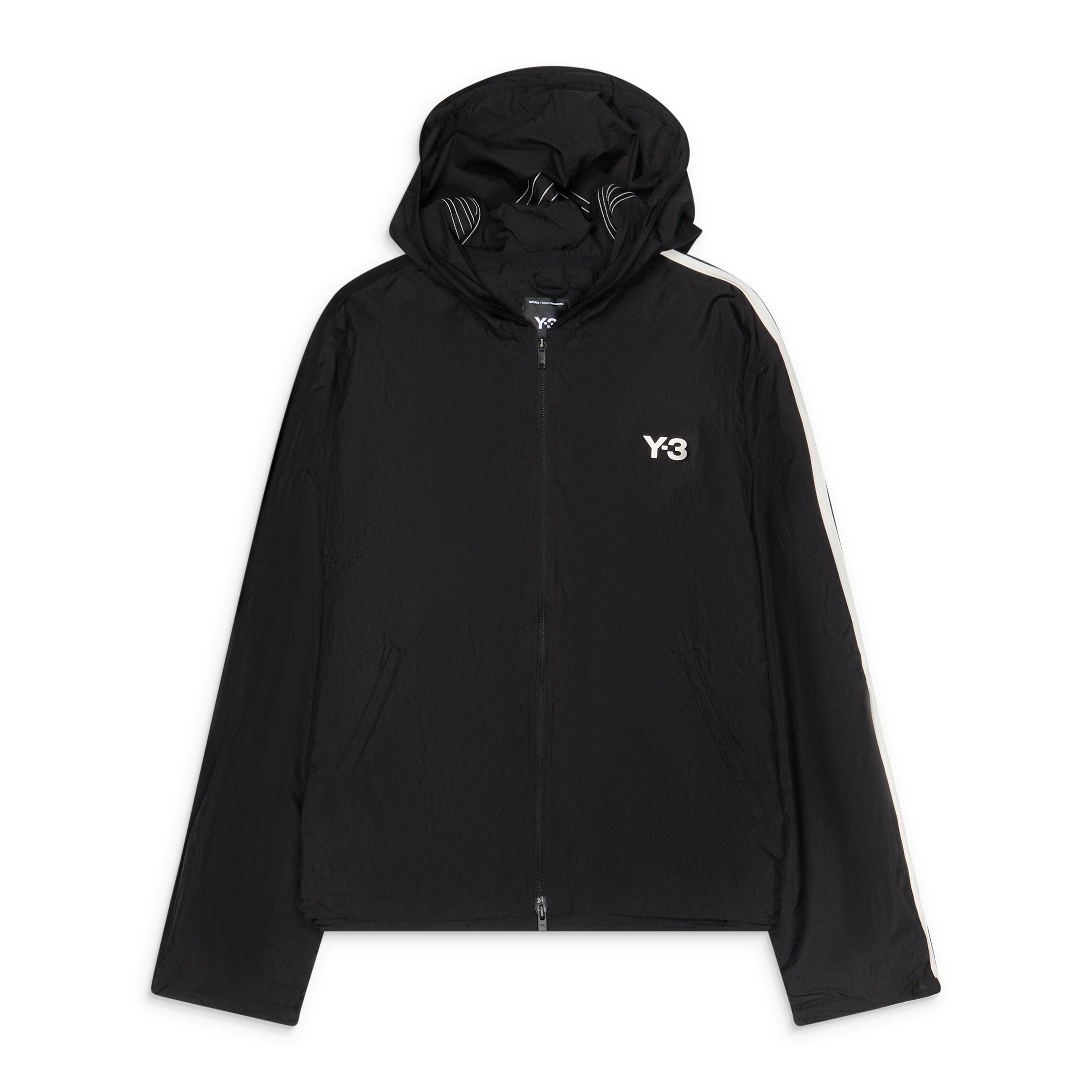 Y-3 Nylon 3 Stripes Track Jacket Black
