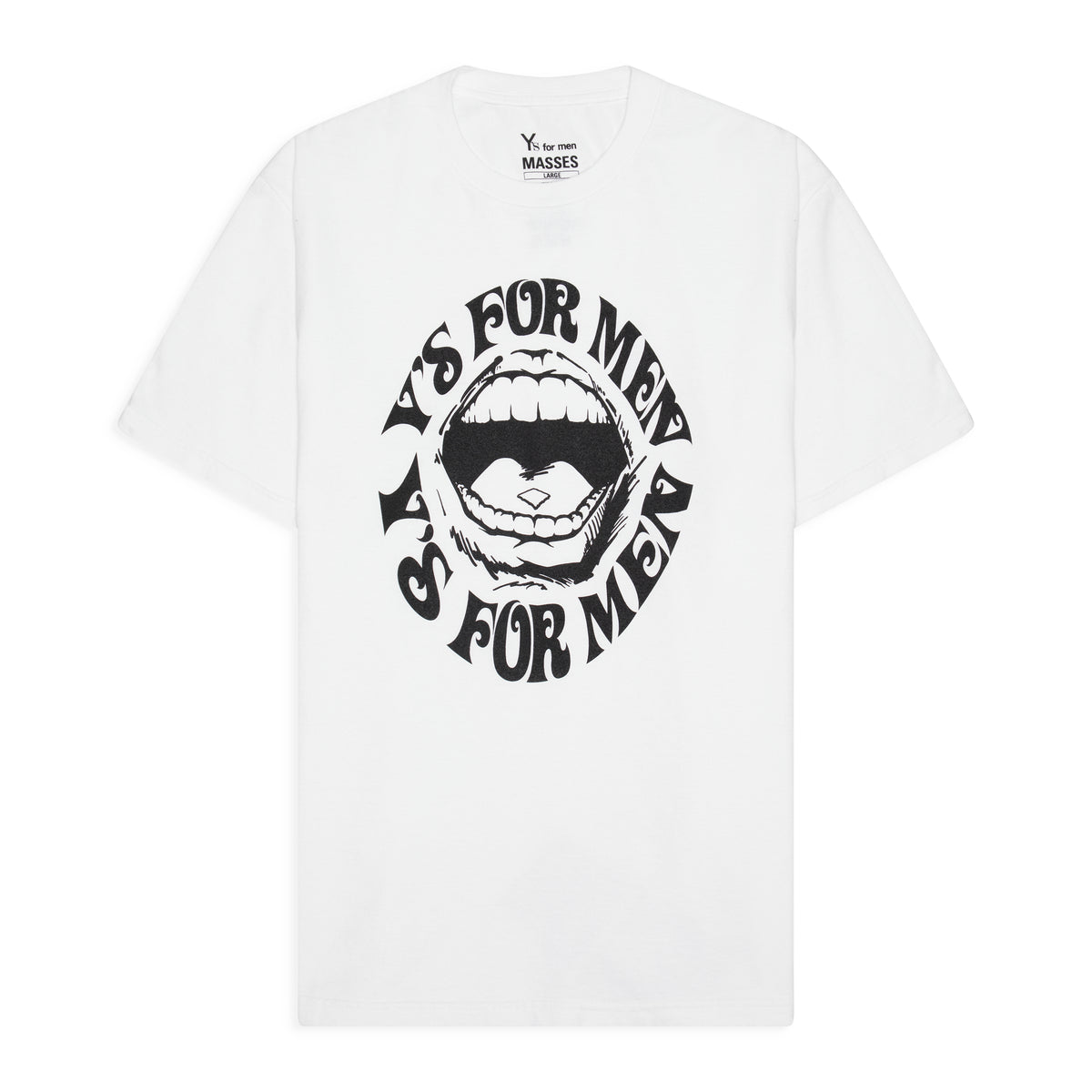 Y's by Yohji Yamamoto Ma/ Ss Tee Lips White 1