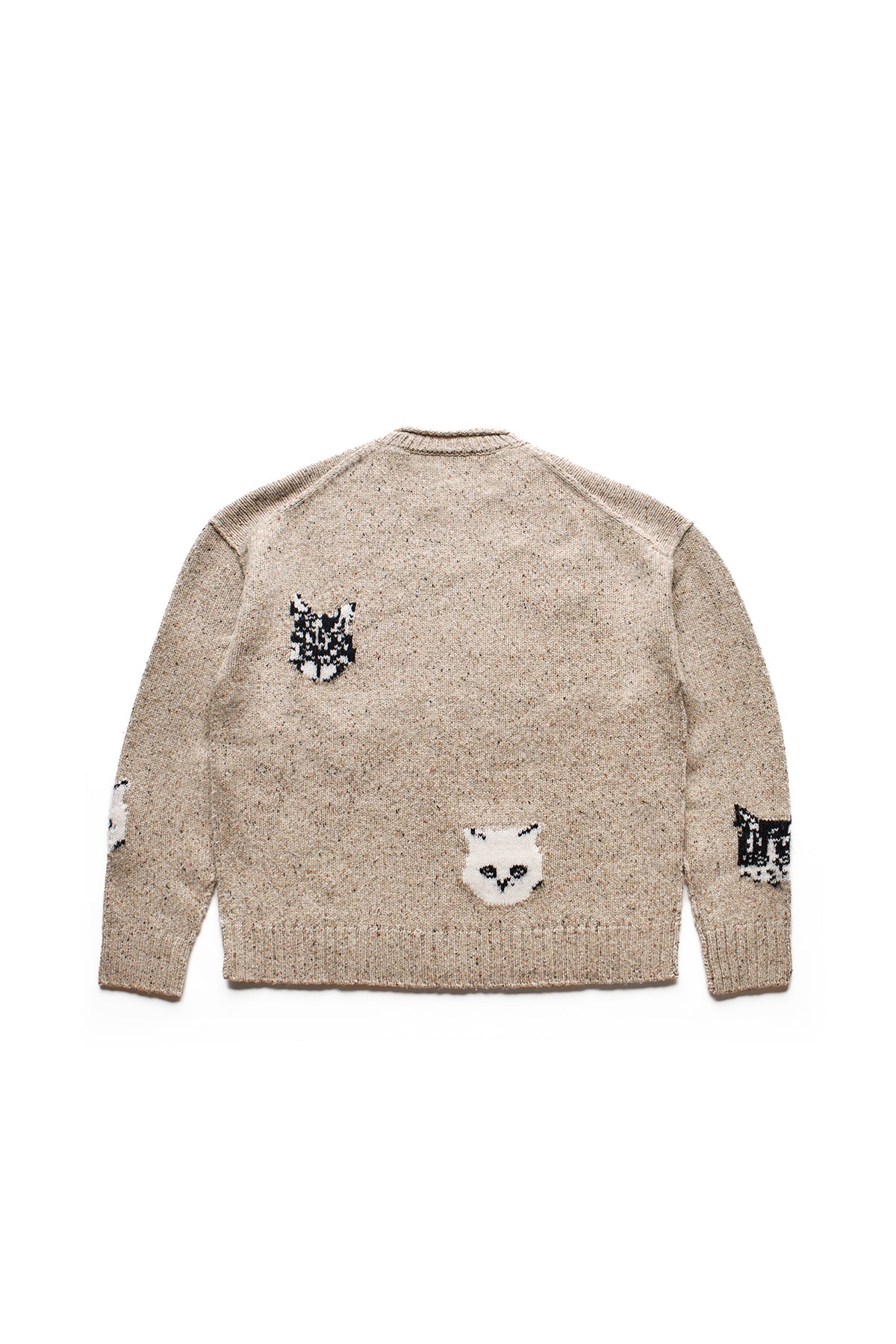 Acne Studios Kuelu Cat Jacquard Sweater Beige 10185