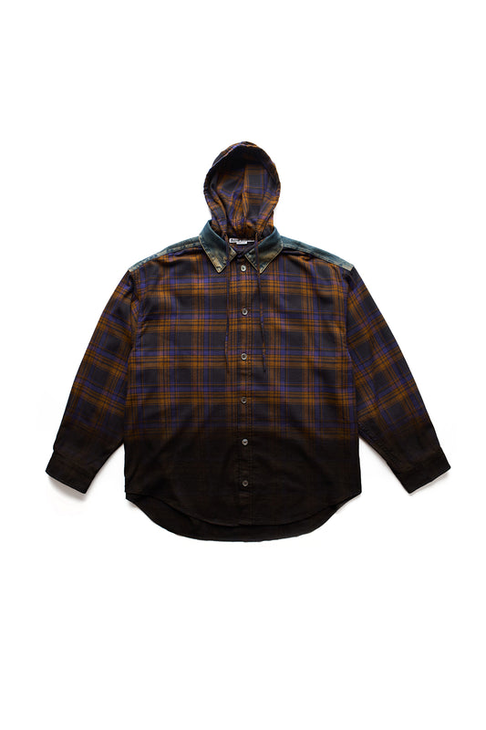 Acne Studios Saffia Washed Flannel Check Shirt Purple 10111