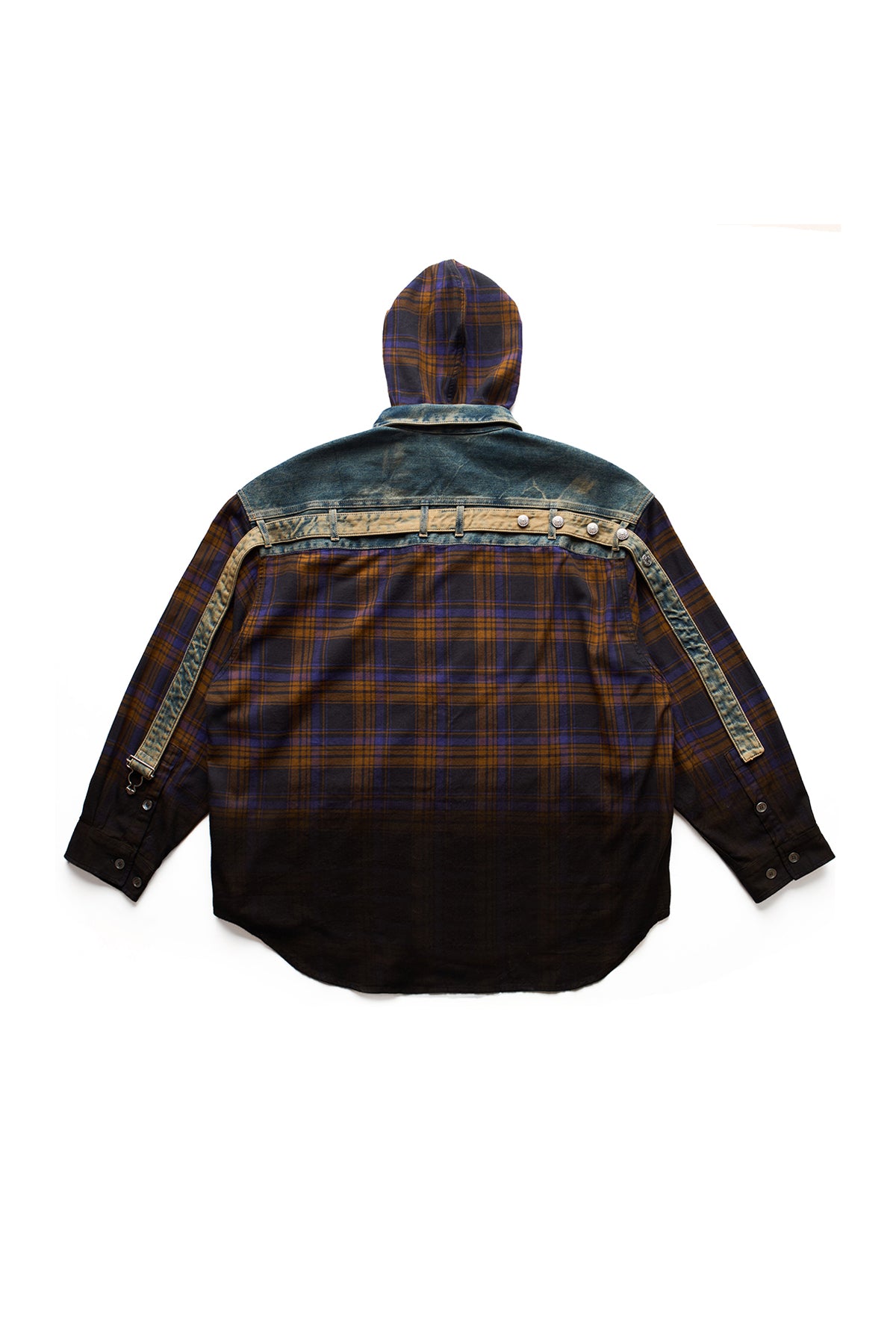 Acne Studios Saffia Washed Flannel Check Shirt Purple 10112