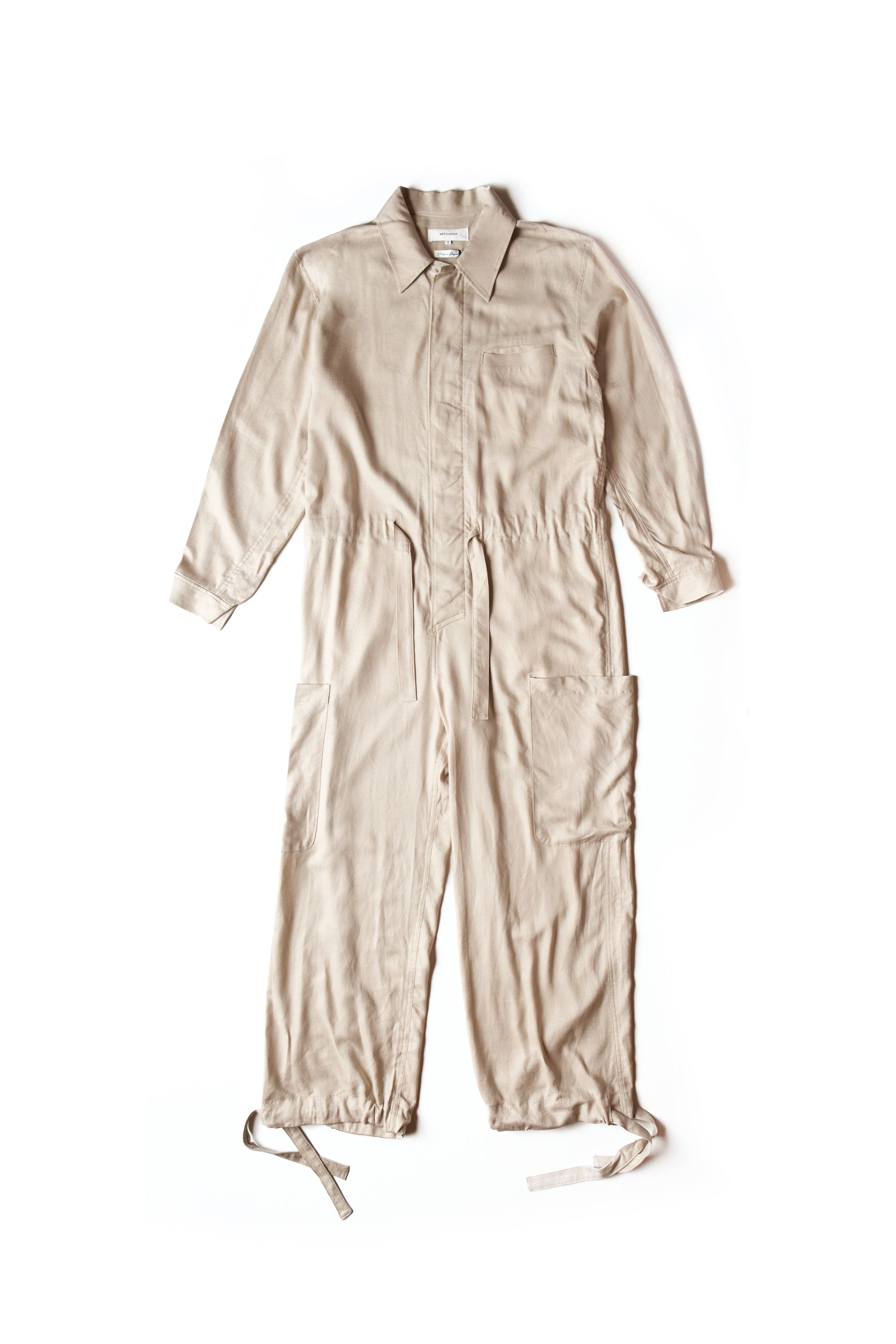 Artcheny Linen Jumpsuit Beige 8298