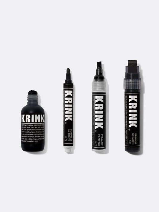 SUPER BLACK SET: K-51, K-63, K-70, AND K-71 BLACK INK MARKERS