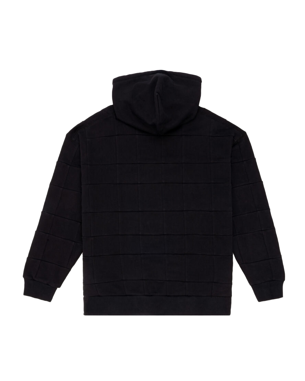 Glass Cypress Black Patchwork Zip Up Hoodie Black
