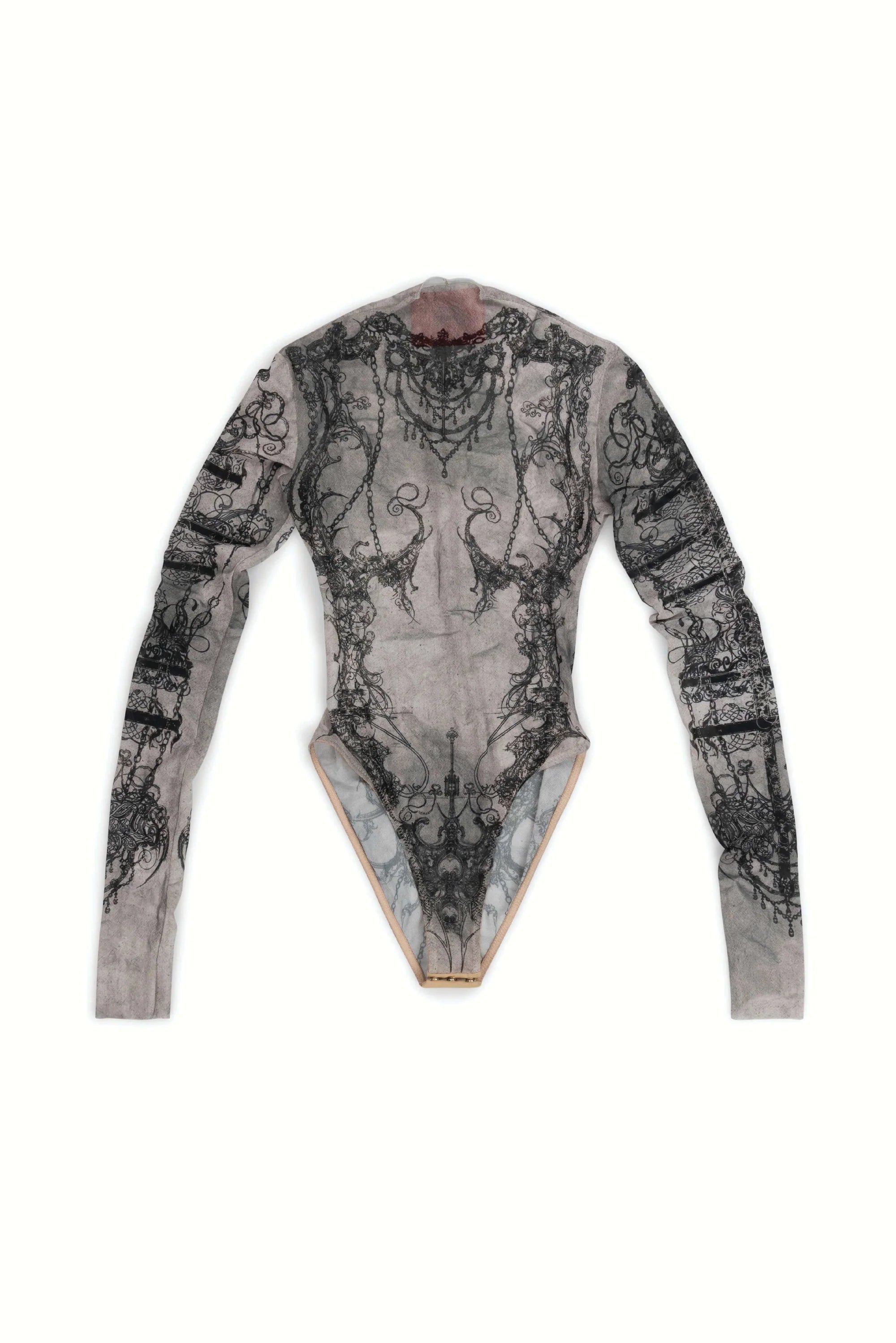 Dilara Findikoglu Mesh Tattoo Body Suit Black