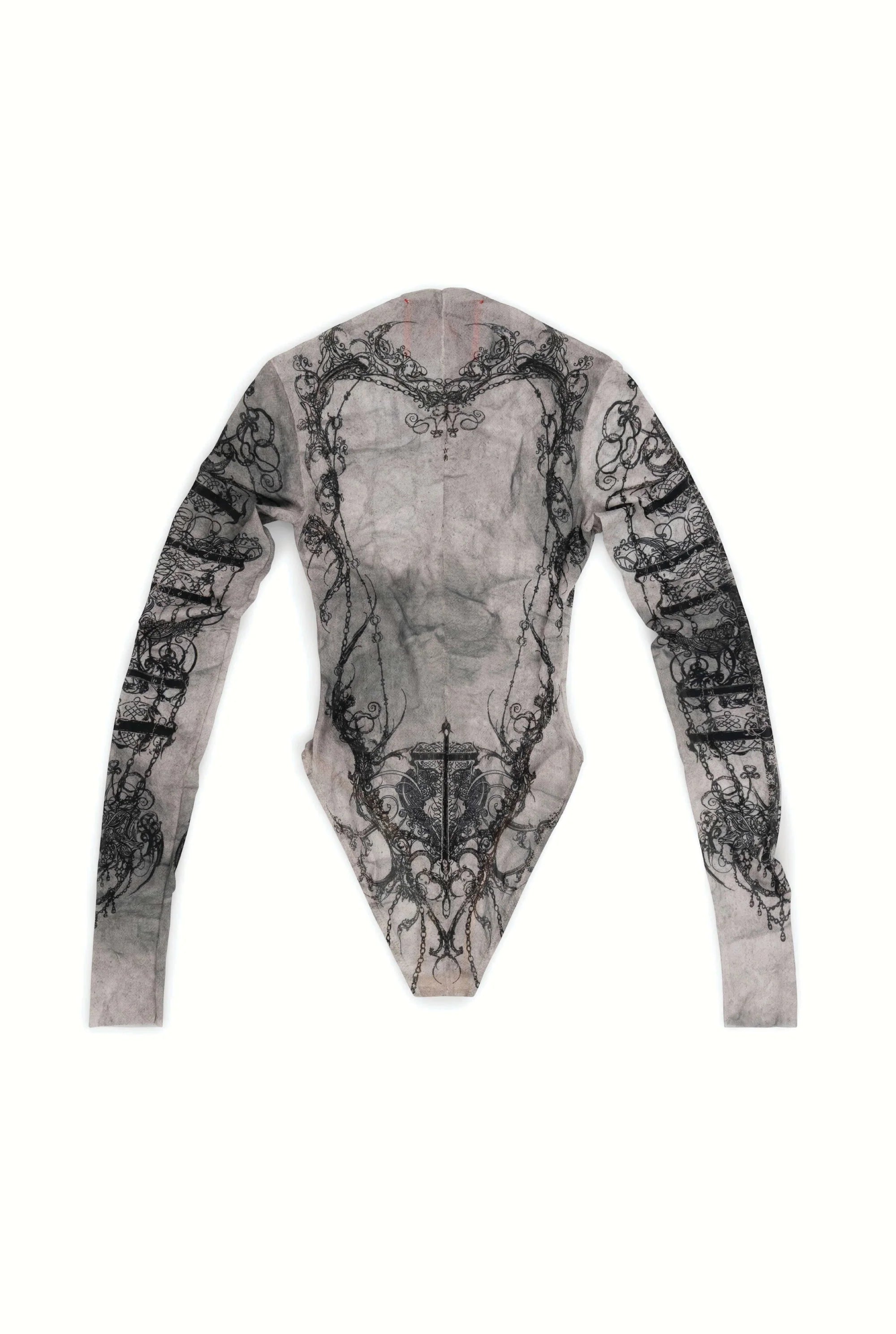 Dilara Findikoglu Mesh Tattoo Body Suit Black
