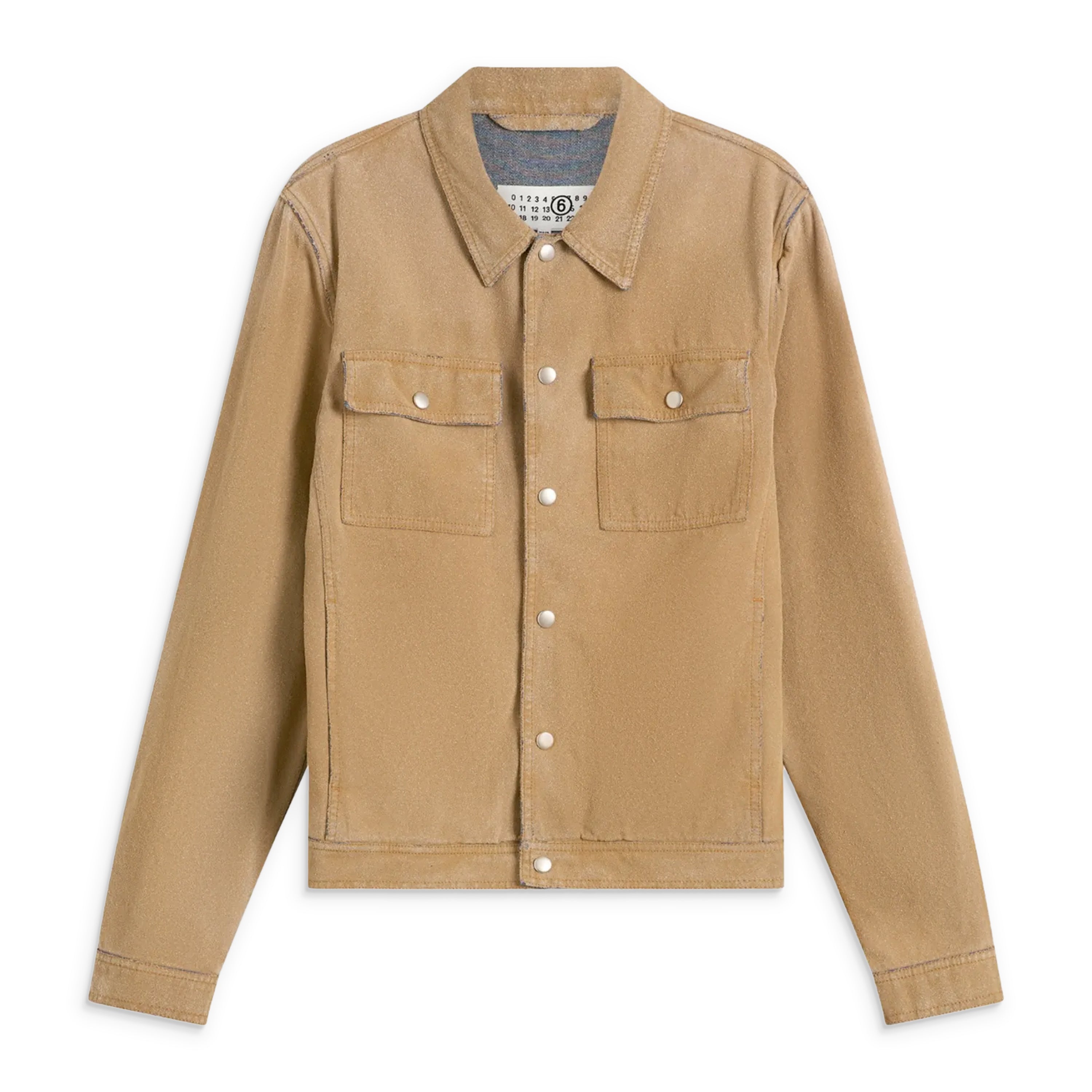 MM6 Maison Margiela Flock Denim Trucker Jacket Sand