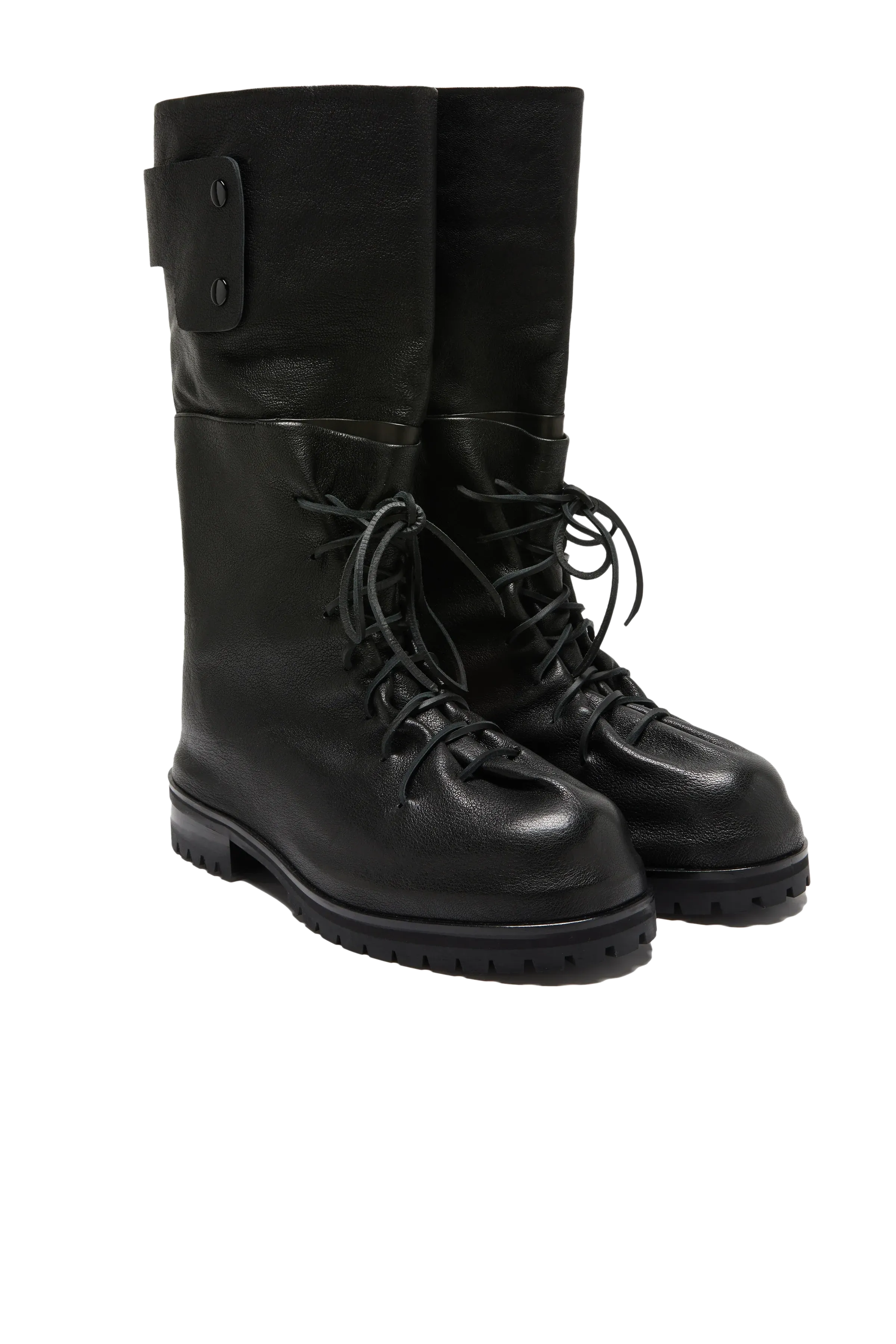 424 Marathon High Lace Up Boots In Black