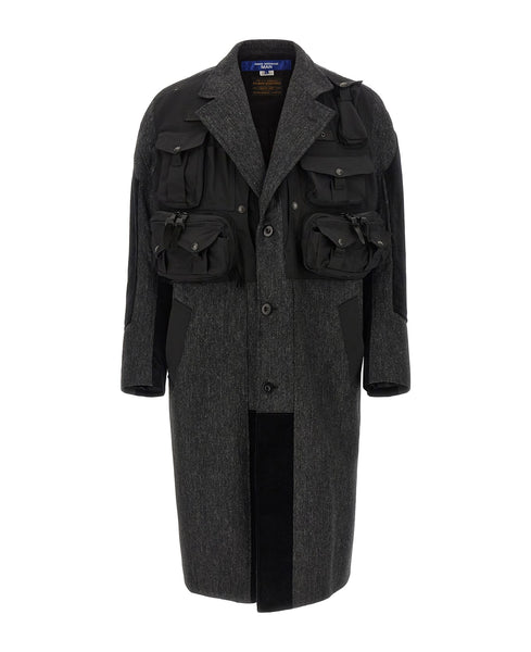 ジャケット・アウター AD1997 JUNYA WATANABE Archive wool coat Junya Watanabe Man Filson X Junya Tweed Coat With Pockets 1-Black