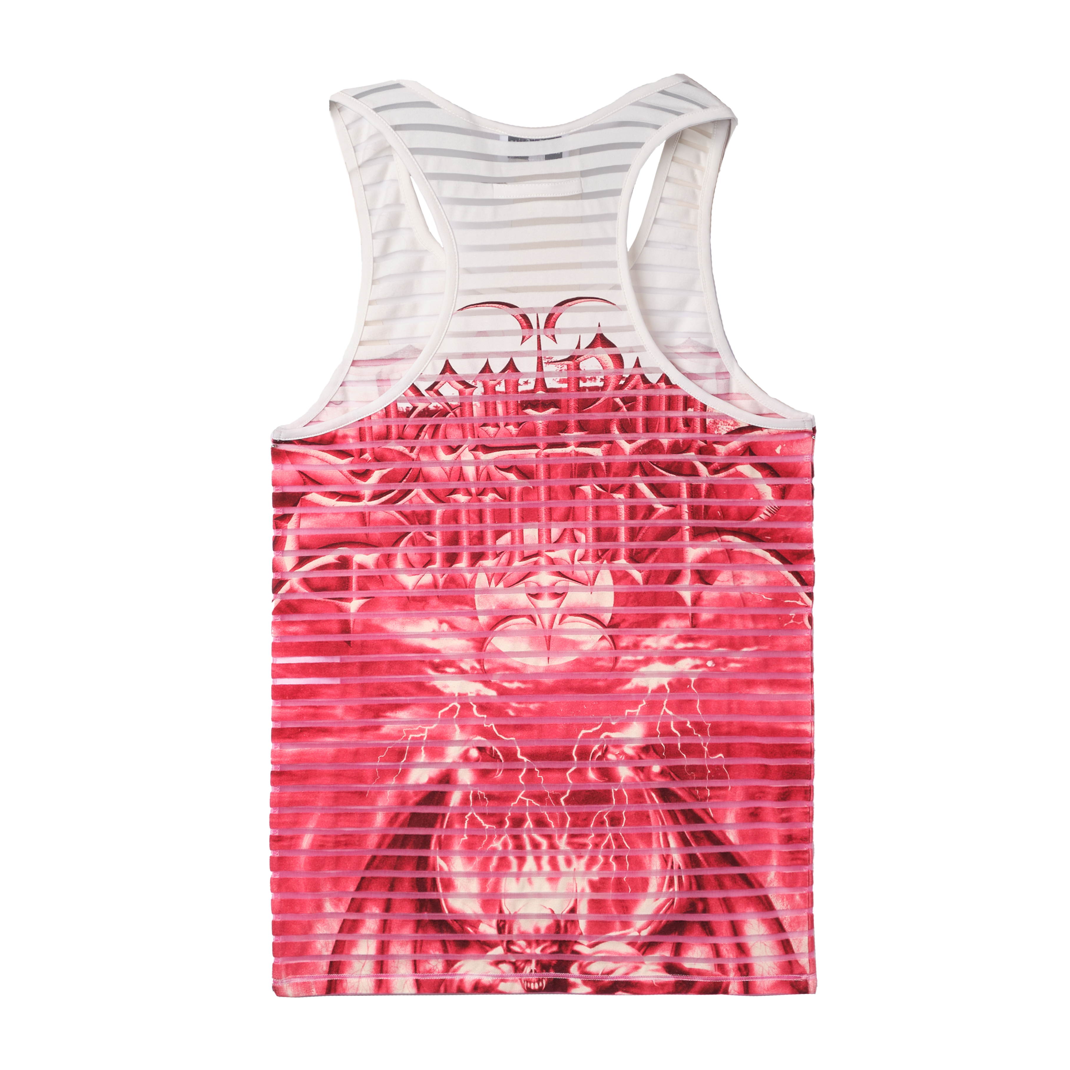 Jean Paul Gaultier Devored Jersey Tank Top Printed 