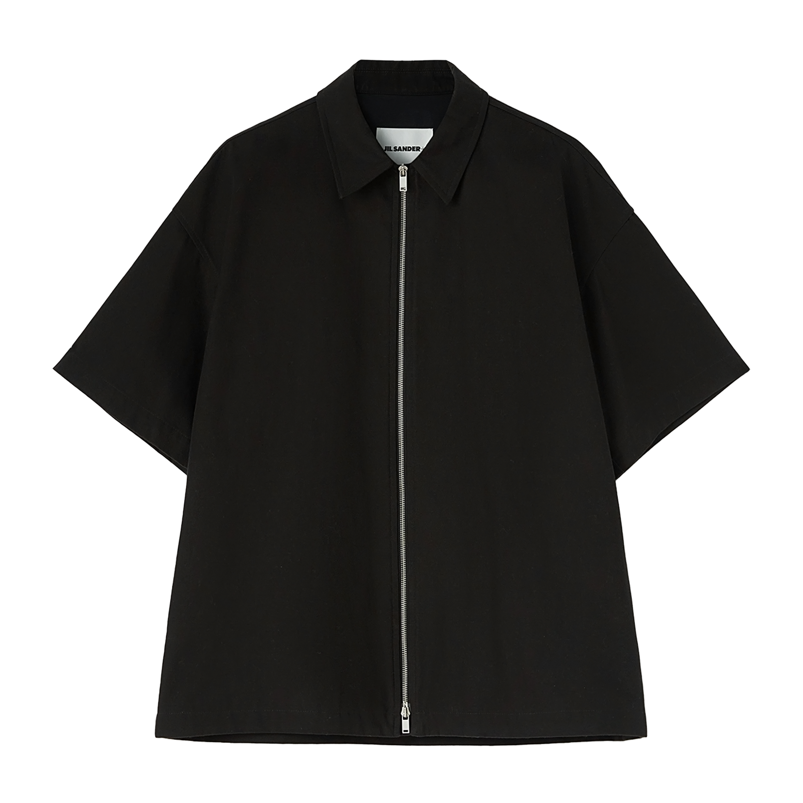 Jil Sander+ Zip Up Short Sleeve Shirt Shirts Black 5542