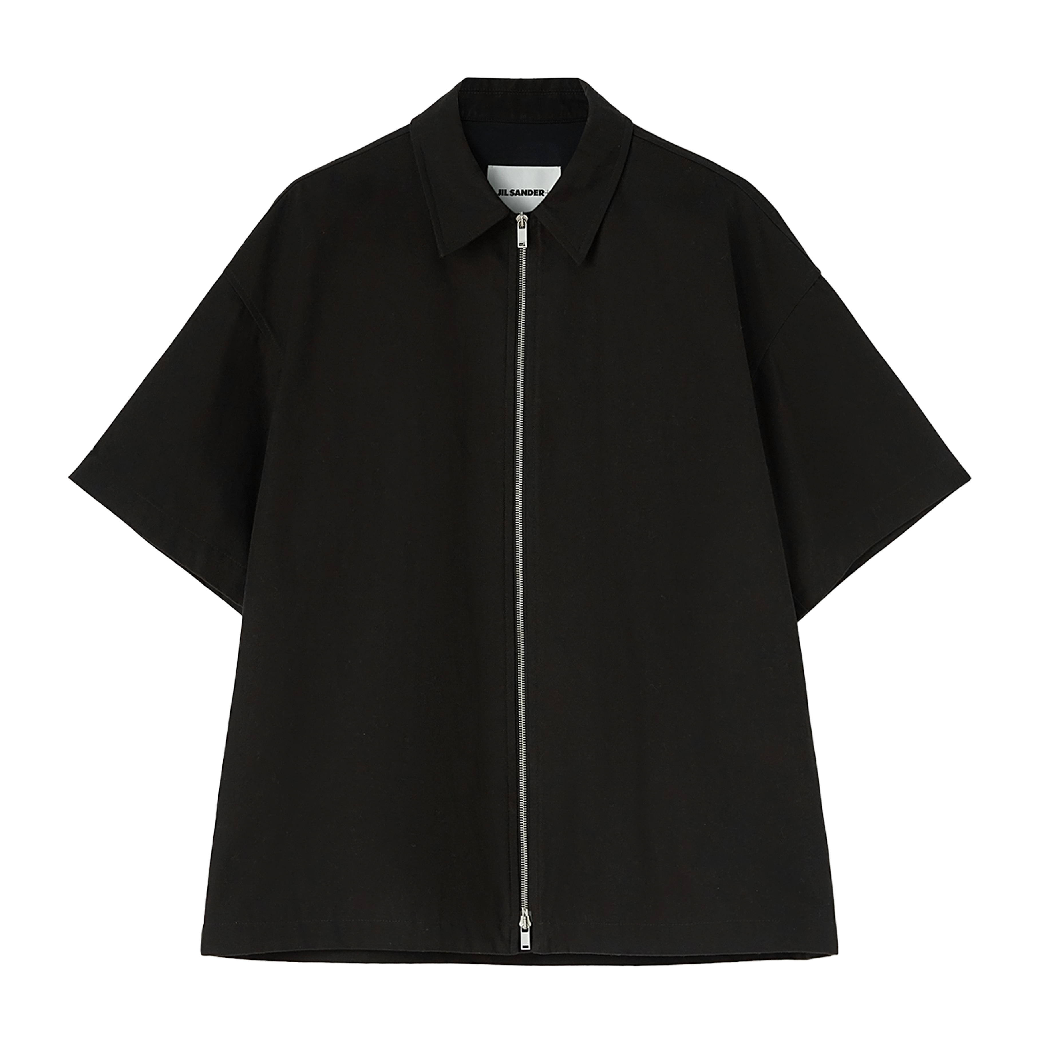 Jil Sander+ Zip Up Short Sleeve Shirt Shirts Black 5542