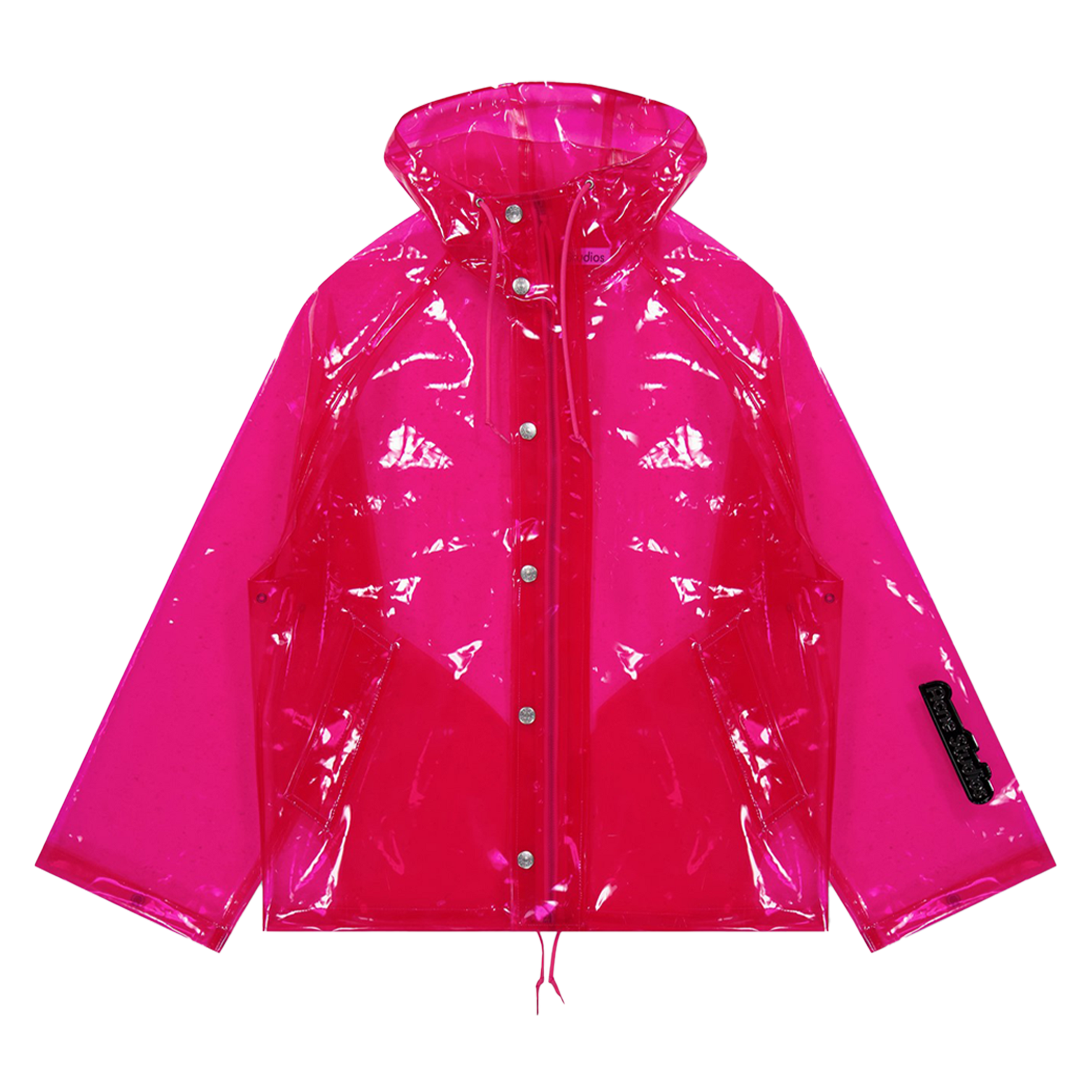 Acne Studios Hooded Transparent Rain Jacket Pink 2748