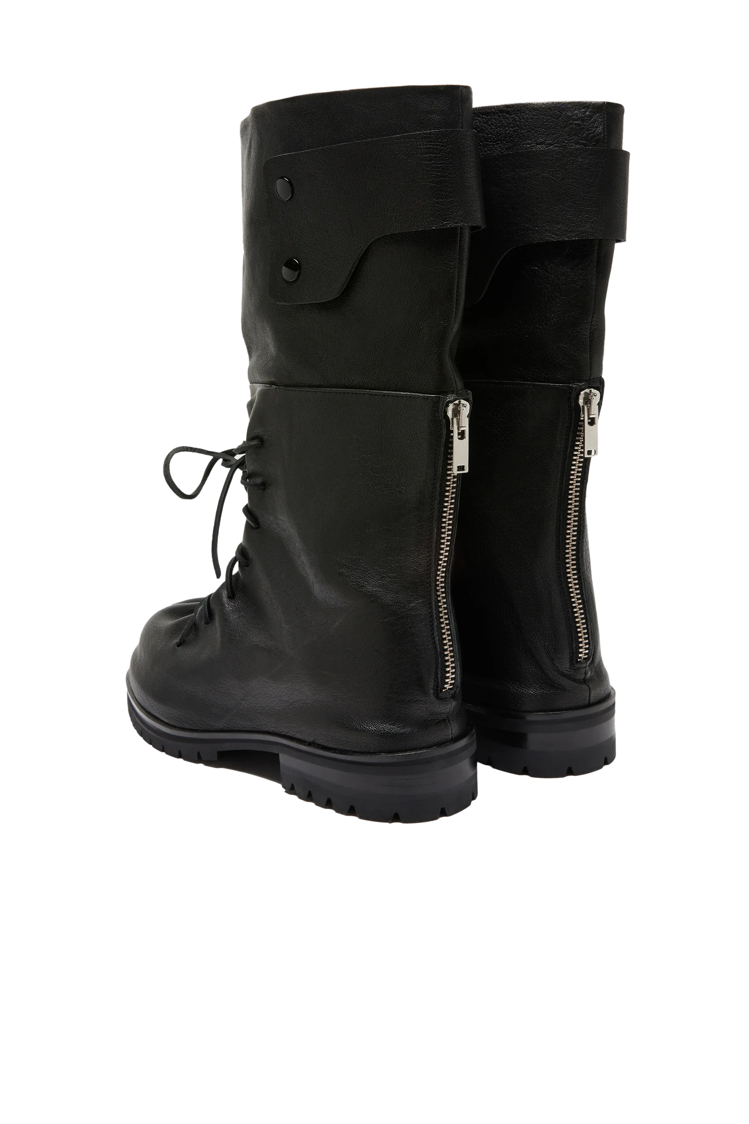 424 Marathon High Lace Up Boots In Black