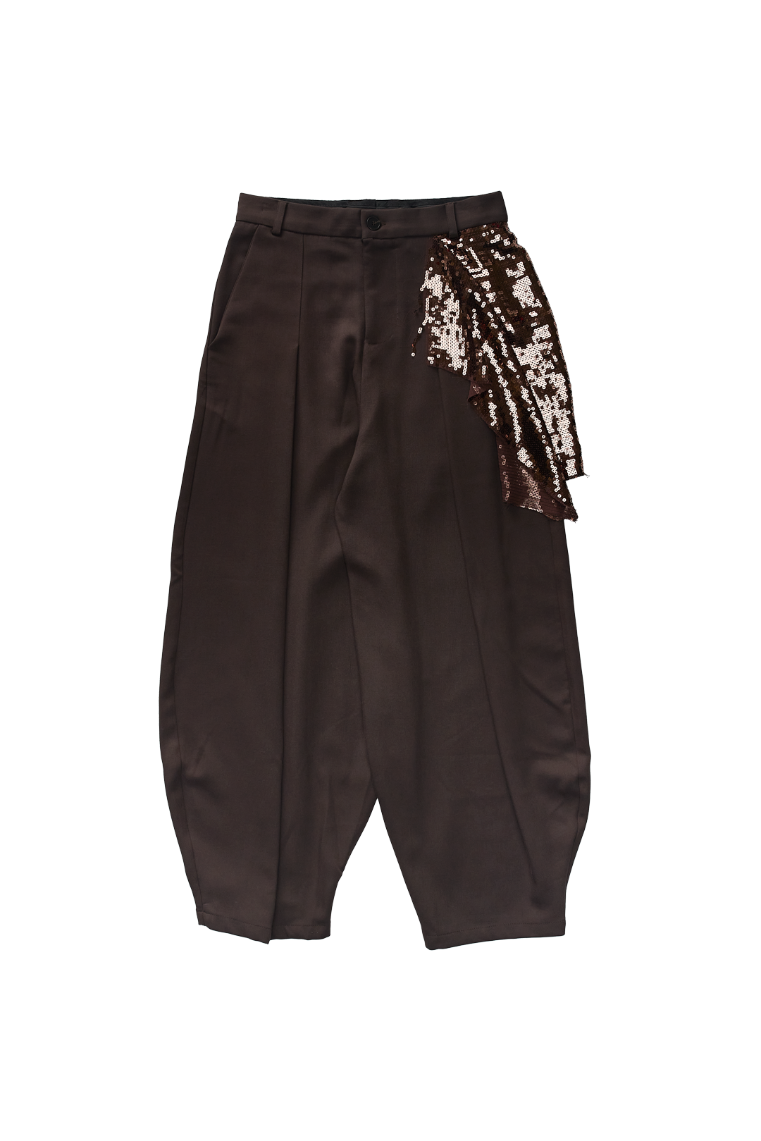 Edward Cuming Kickout Drape Trouser Brown – ESSXNYC