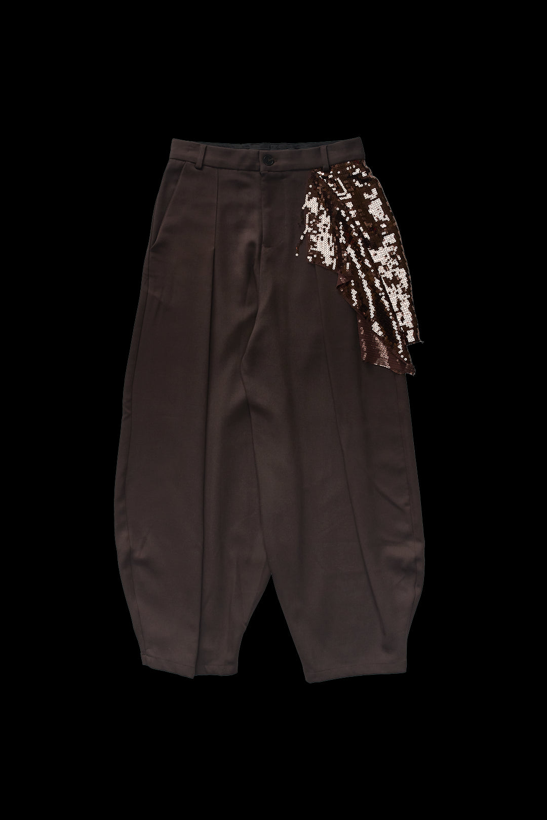 Edward Cuming Kickout Drape Trouser Brown 686