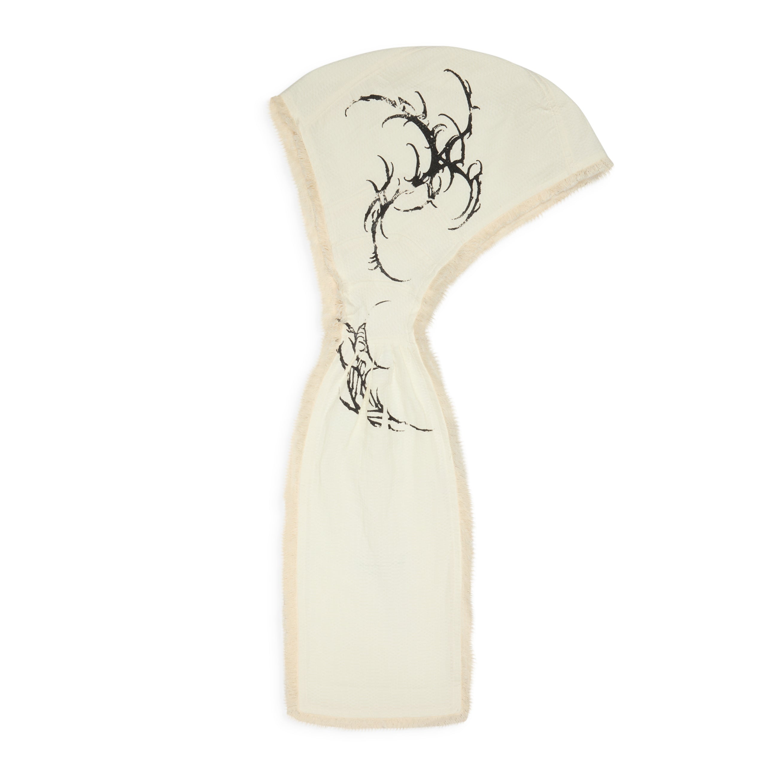 FFFPostalservice Bolsu Hooded Mini Scarf White