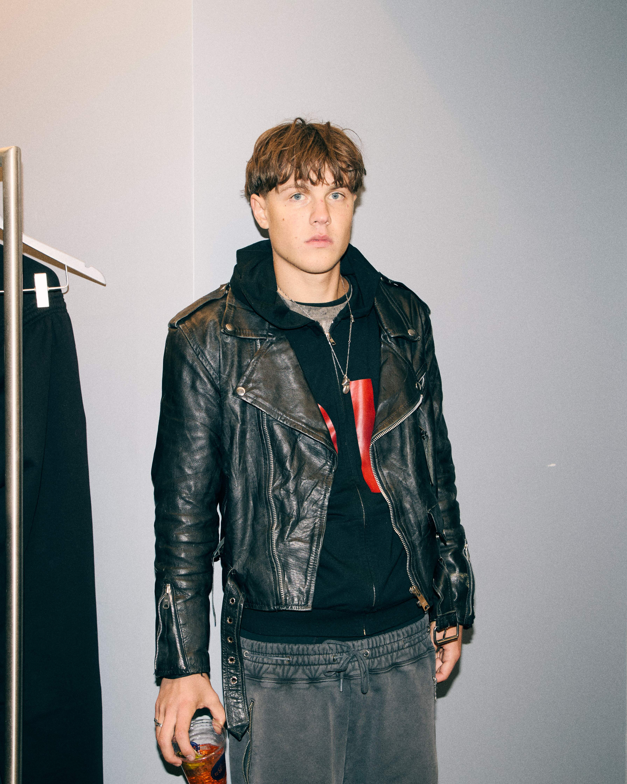 A person wearing incredibly styled clothes from ESSX NYC