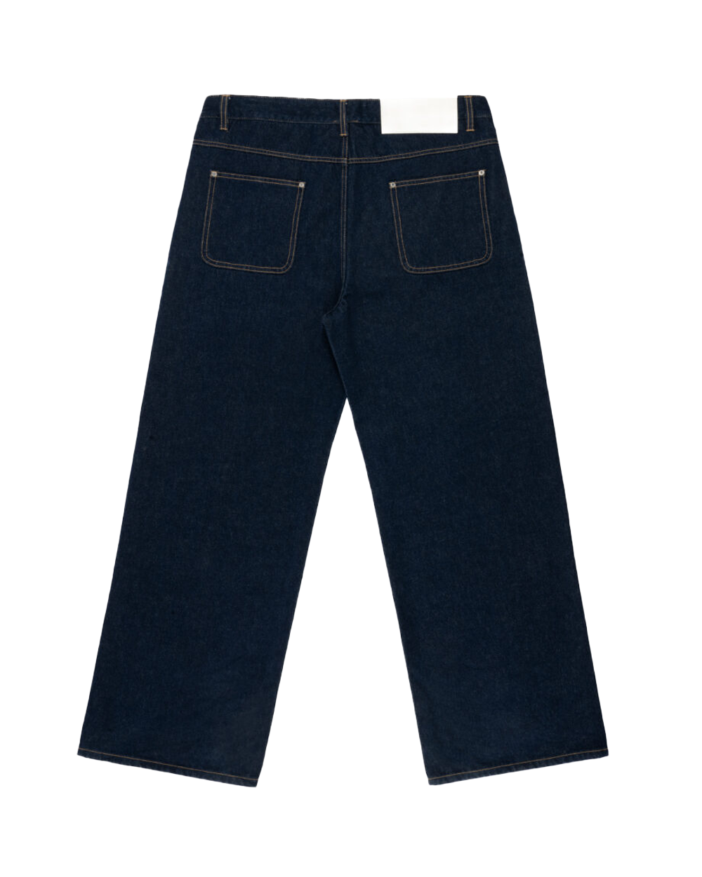 Glass Cypress Dark Blue Oversized Denim With Pink Thread Blue