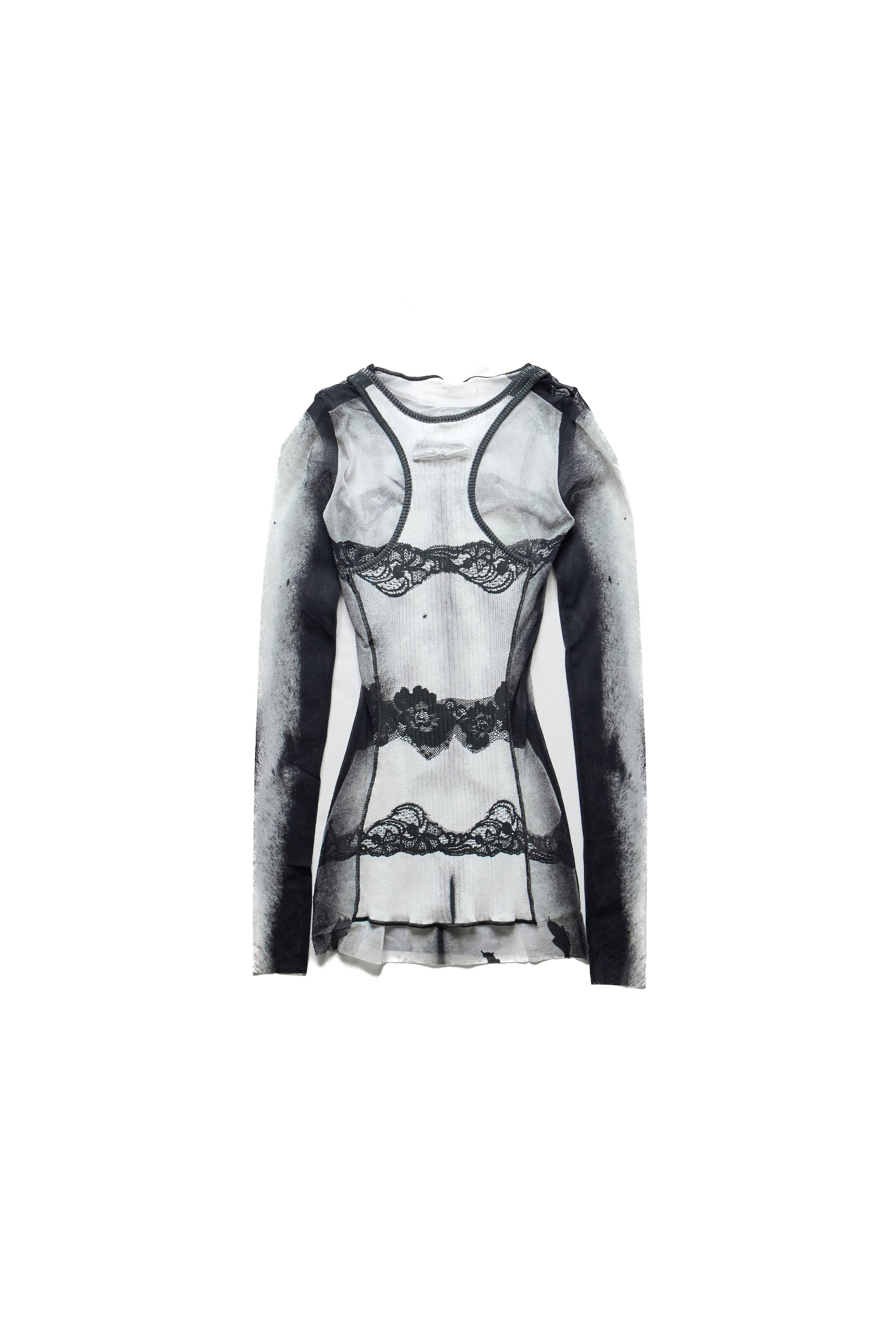 Jean Paul Gaultier Mesh Top Printed 