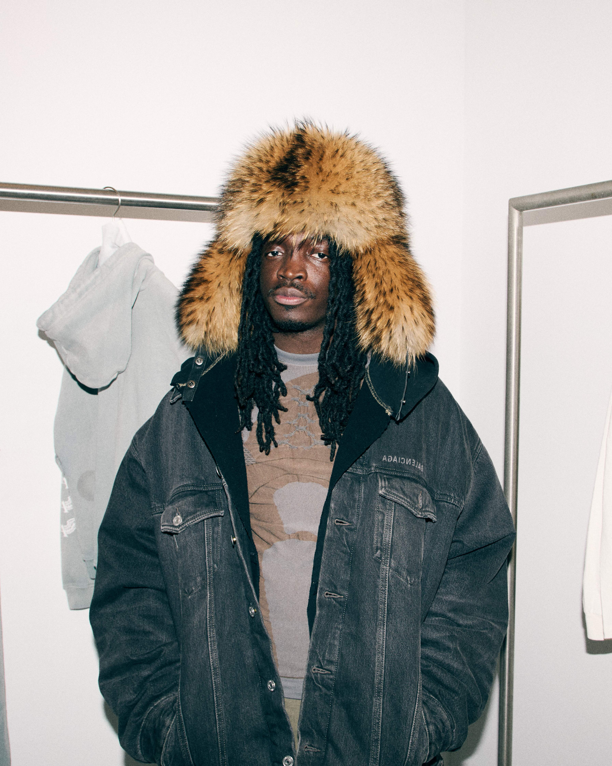 A person wearing incredibly styled clothes from ESSX NYC