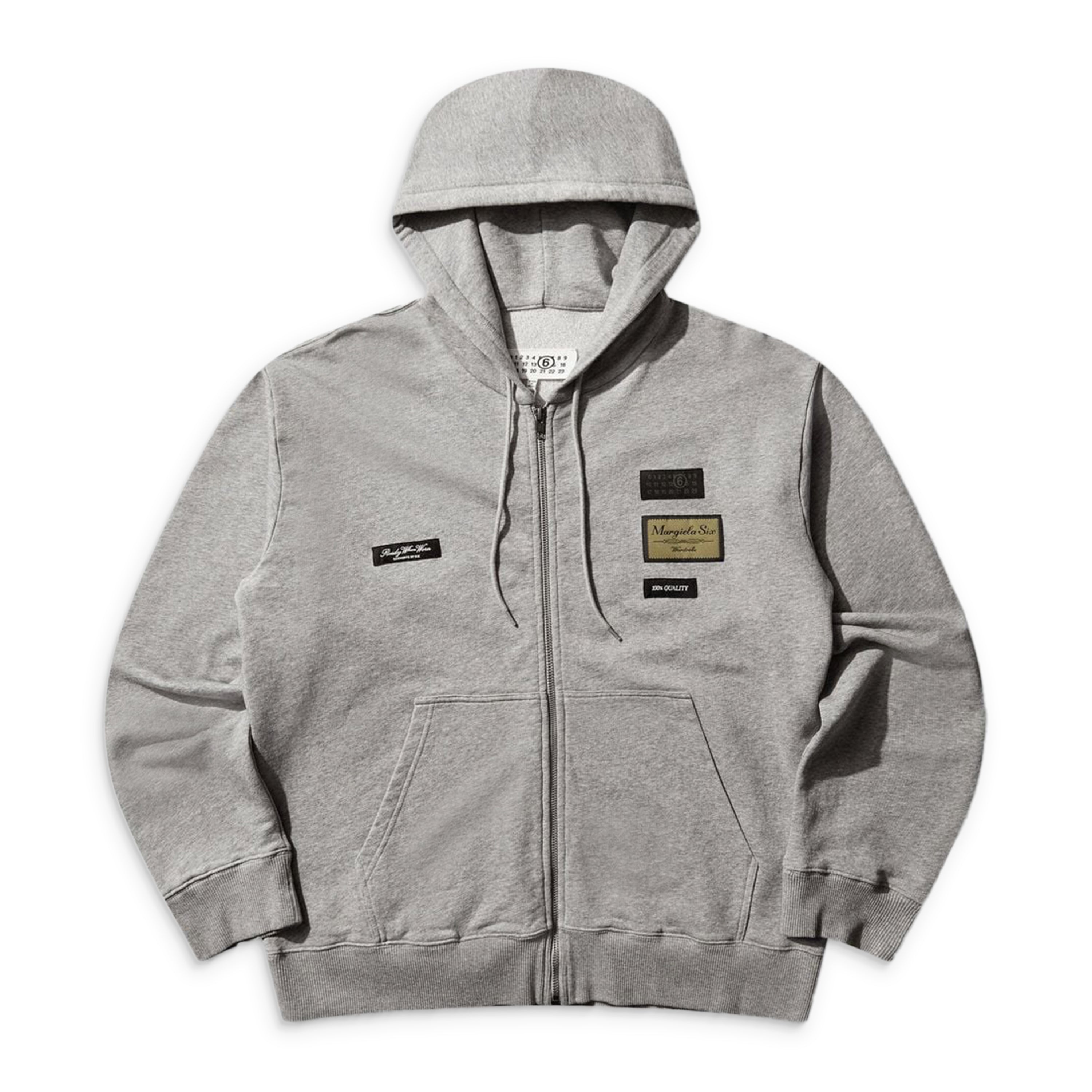 MM6 Maison Margiela Gray Label Patch Hoodie