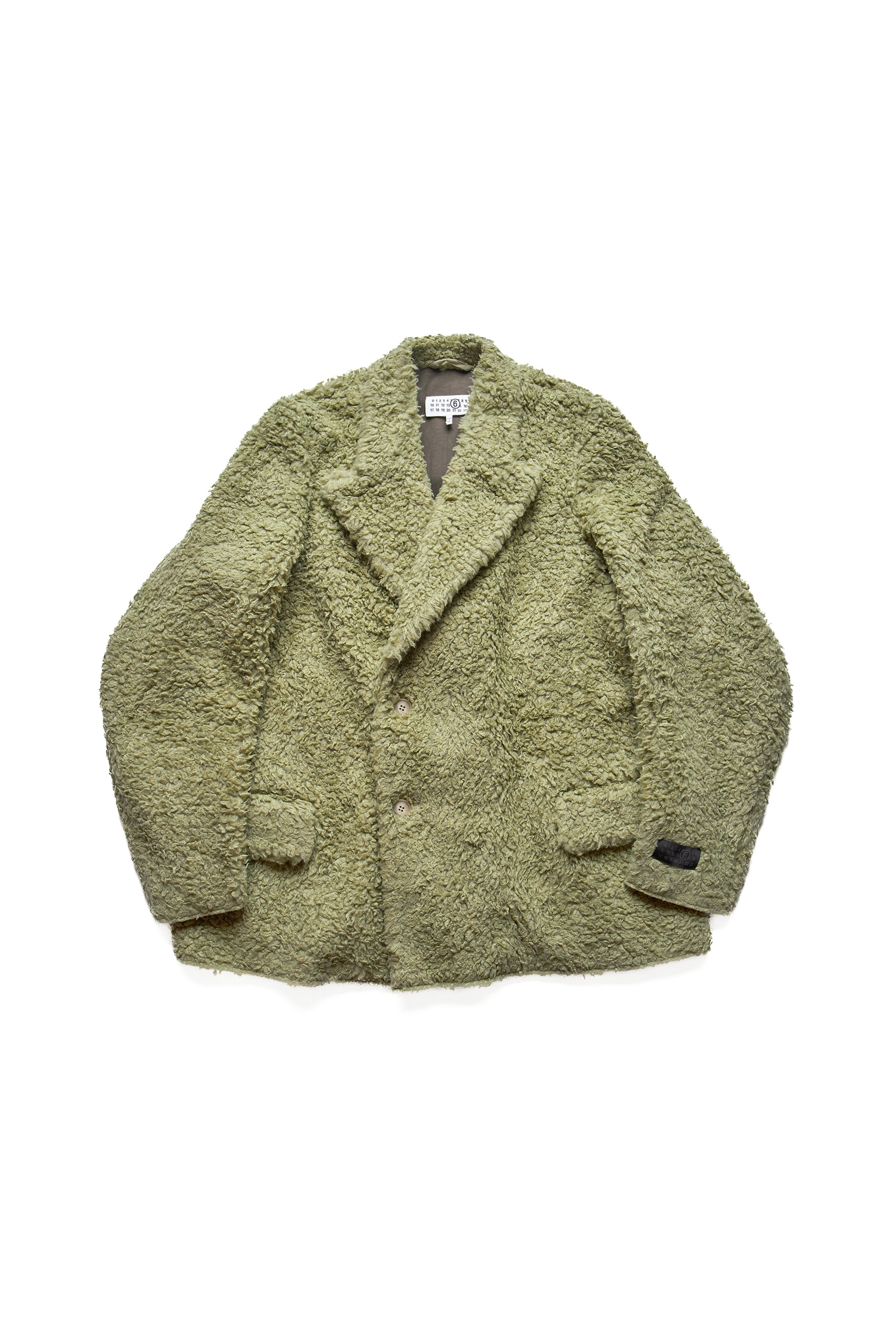 MM6 Maison Margiela Hairy Fleece Blazer Jacket Green 10823