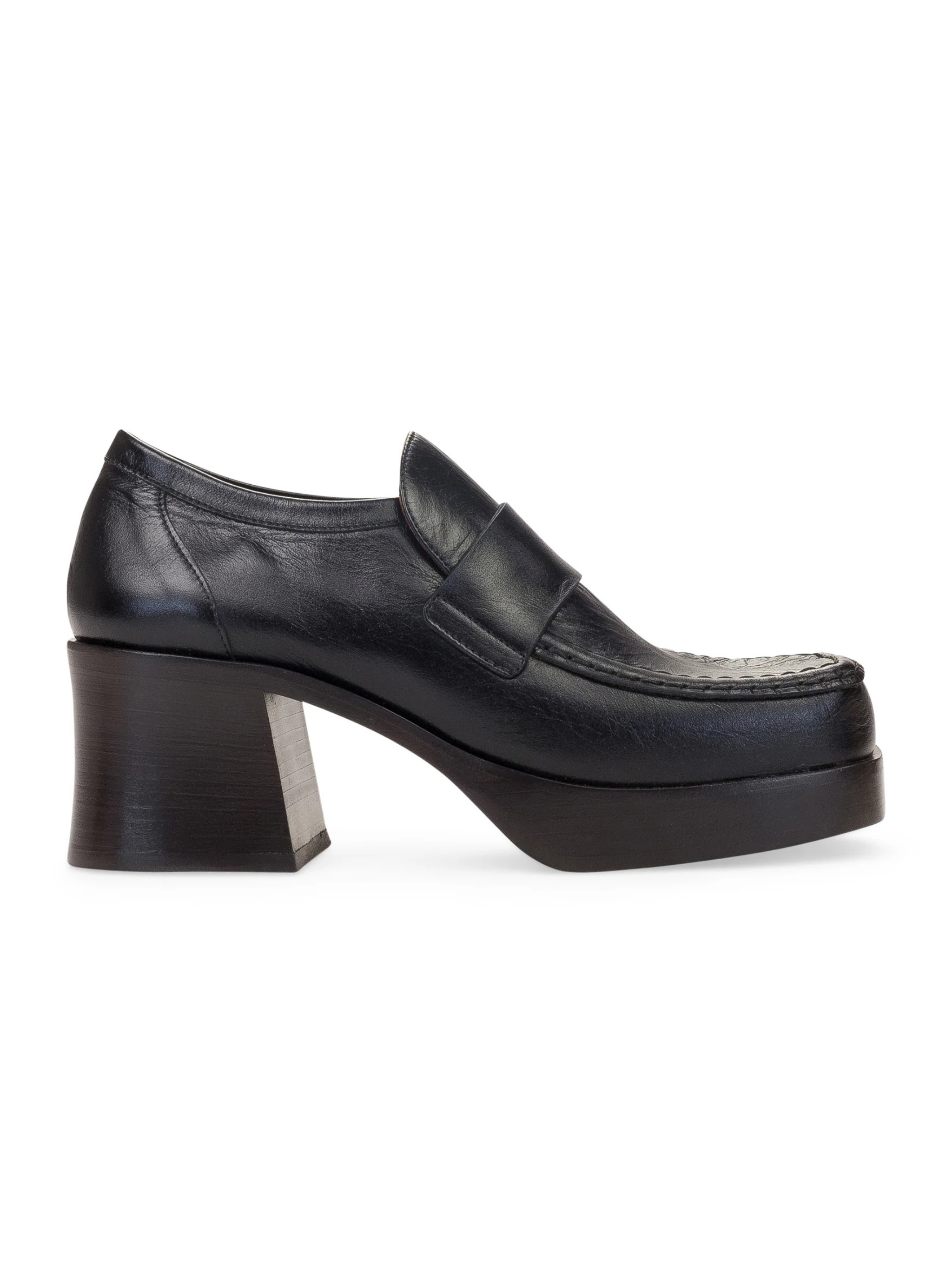 Marni Pierced Moccasin Shoe Black