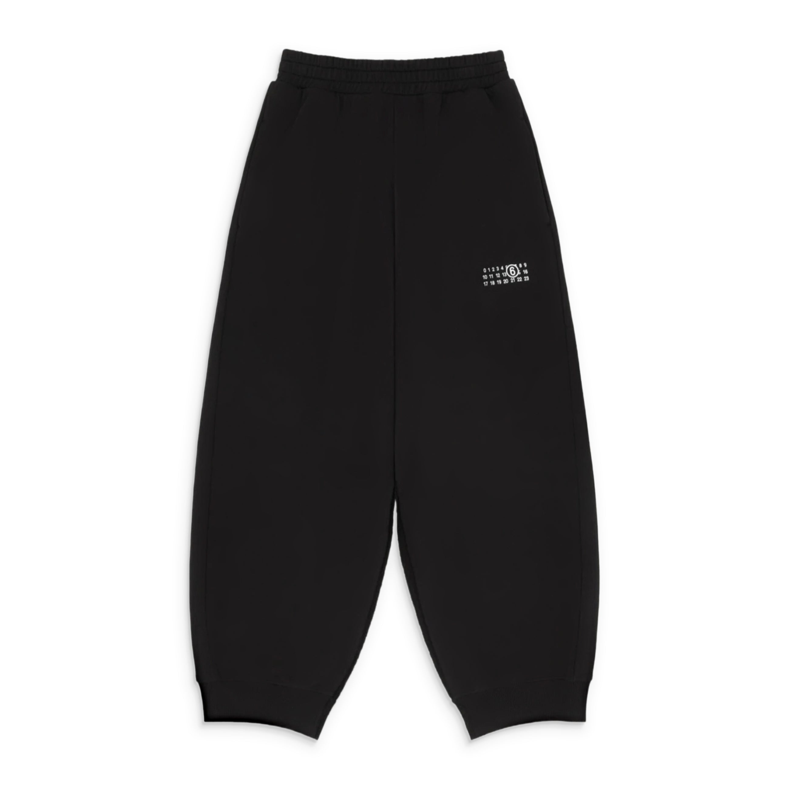 MM6 Maison Margiela Wide Leg Sweatpants With Labels Light Grey Melange