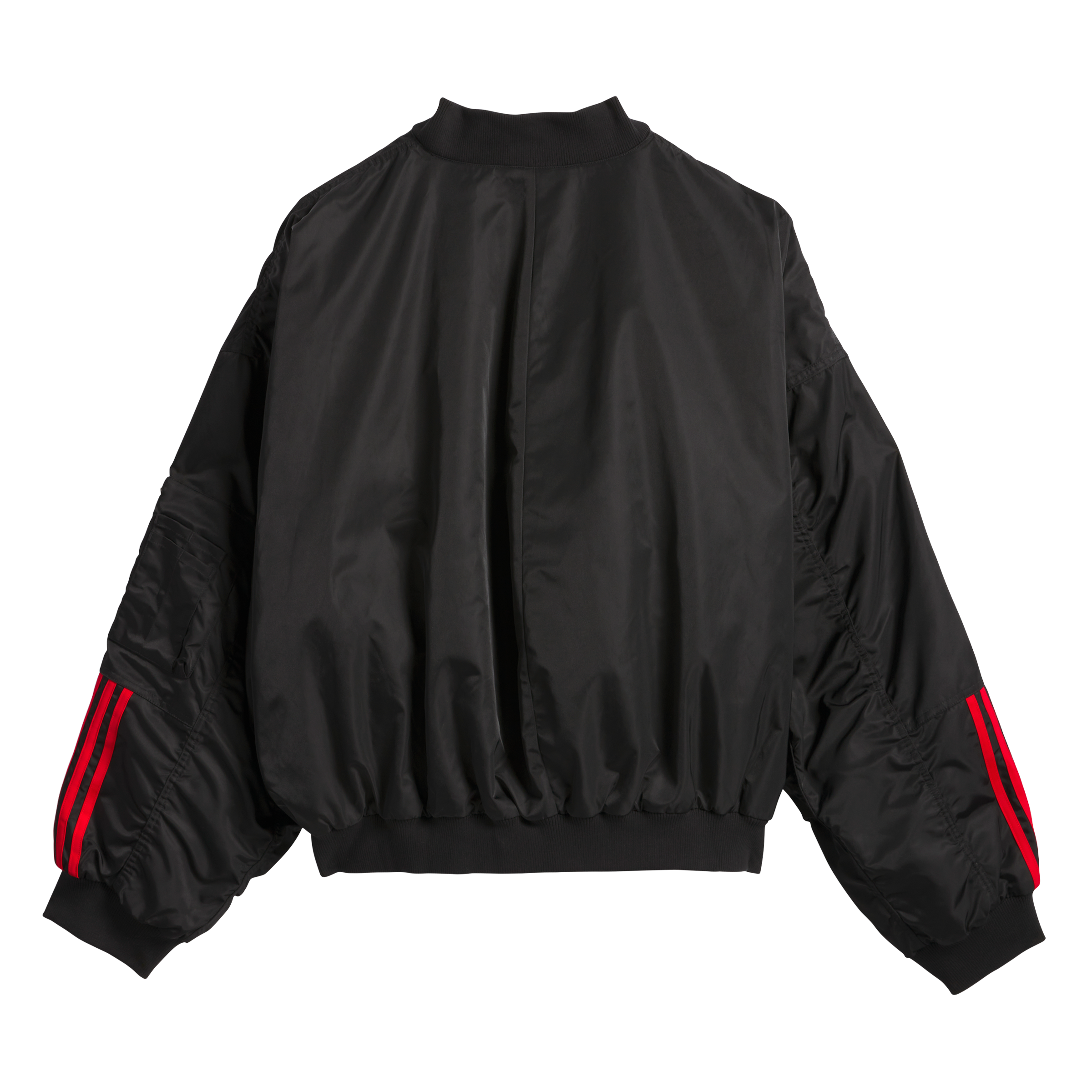 Adidas X Willy Chavarria Leather Bomber Jacket Black