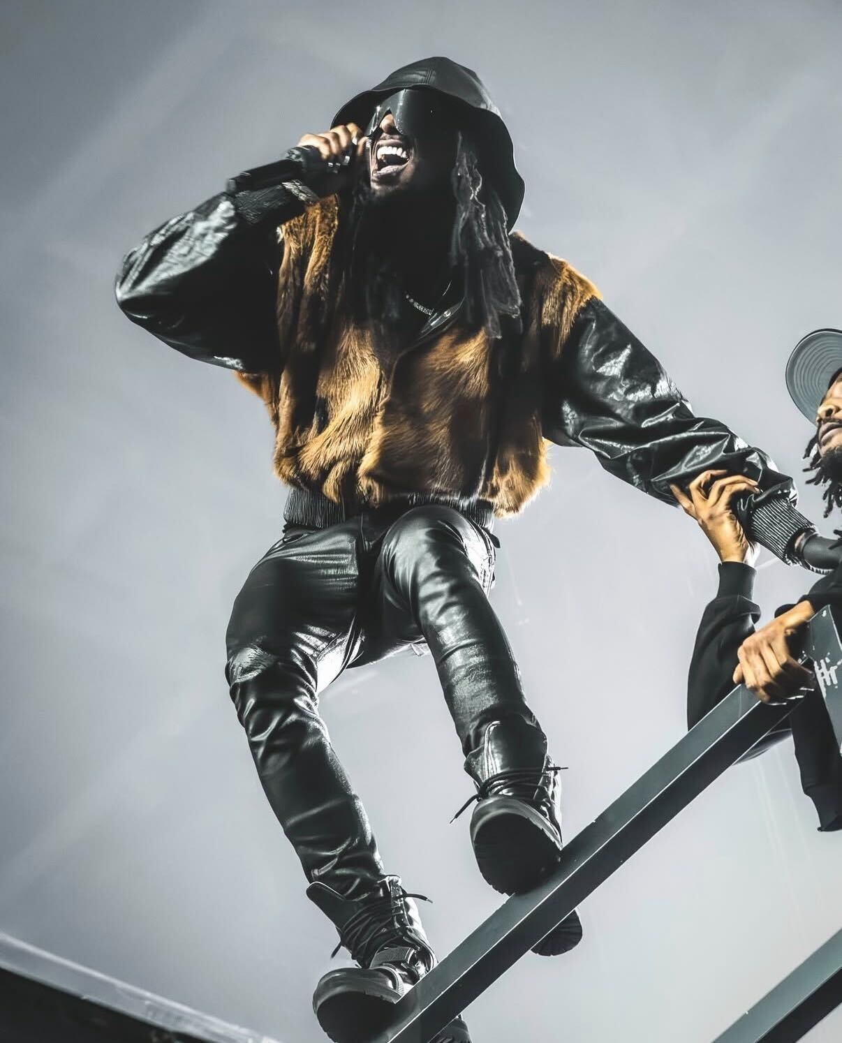 A person wearing incredibly styled clothes from ESSX NYC