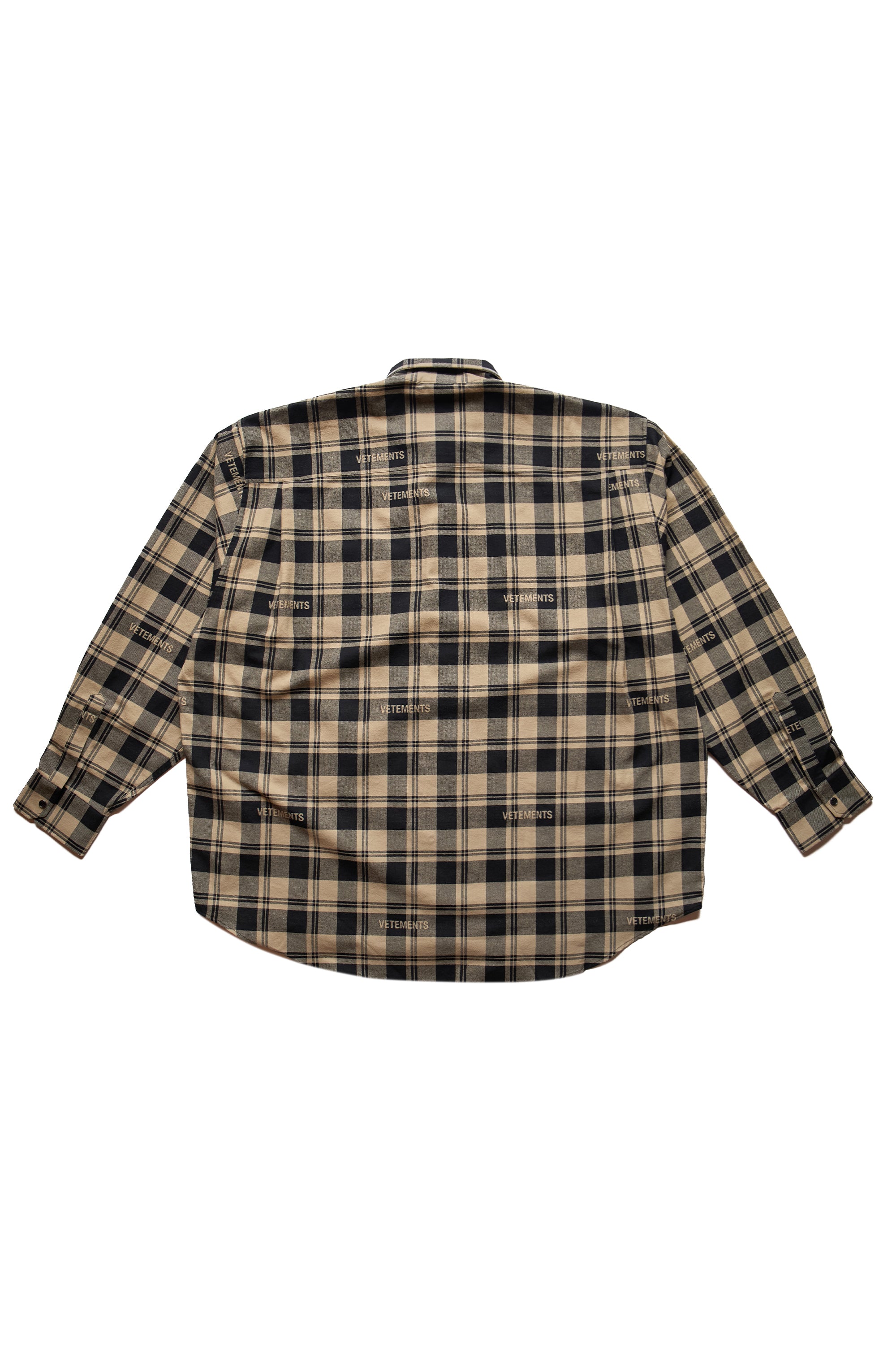 Vetements Logo Jacquard Plaid Shirt 12494