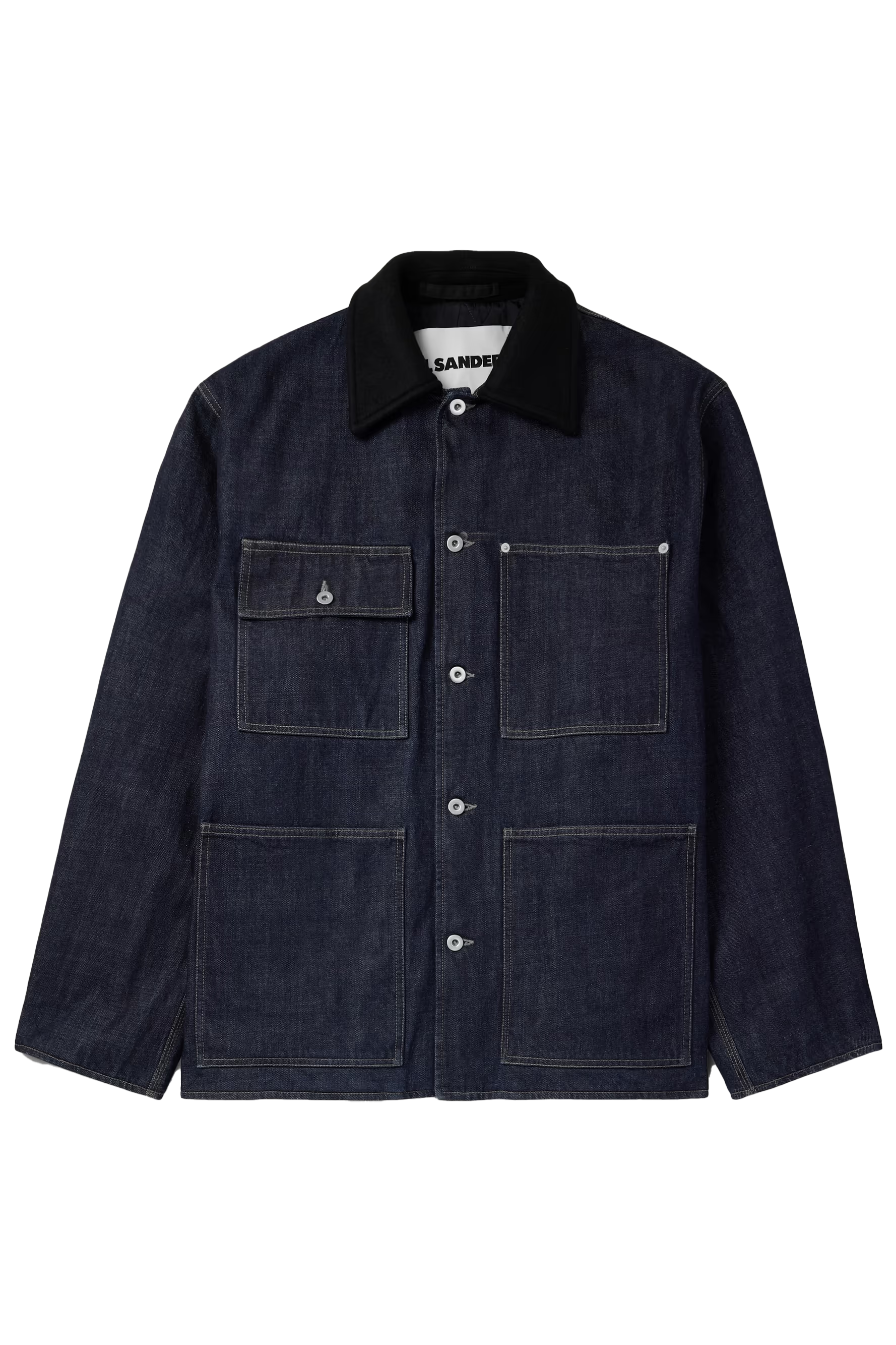 Jil Sander Denim Caban Jacket Indigo