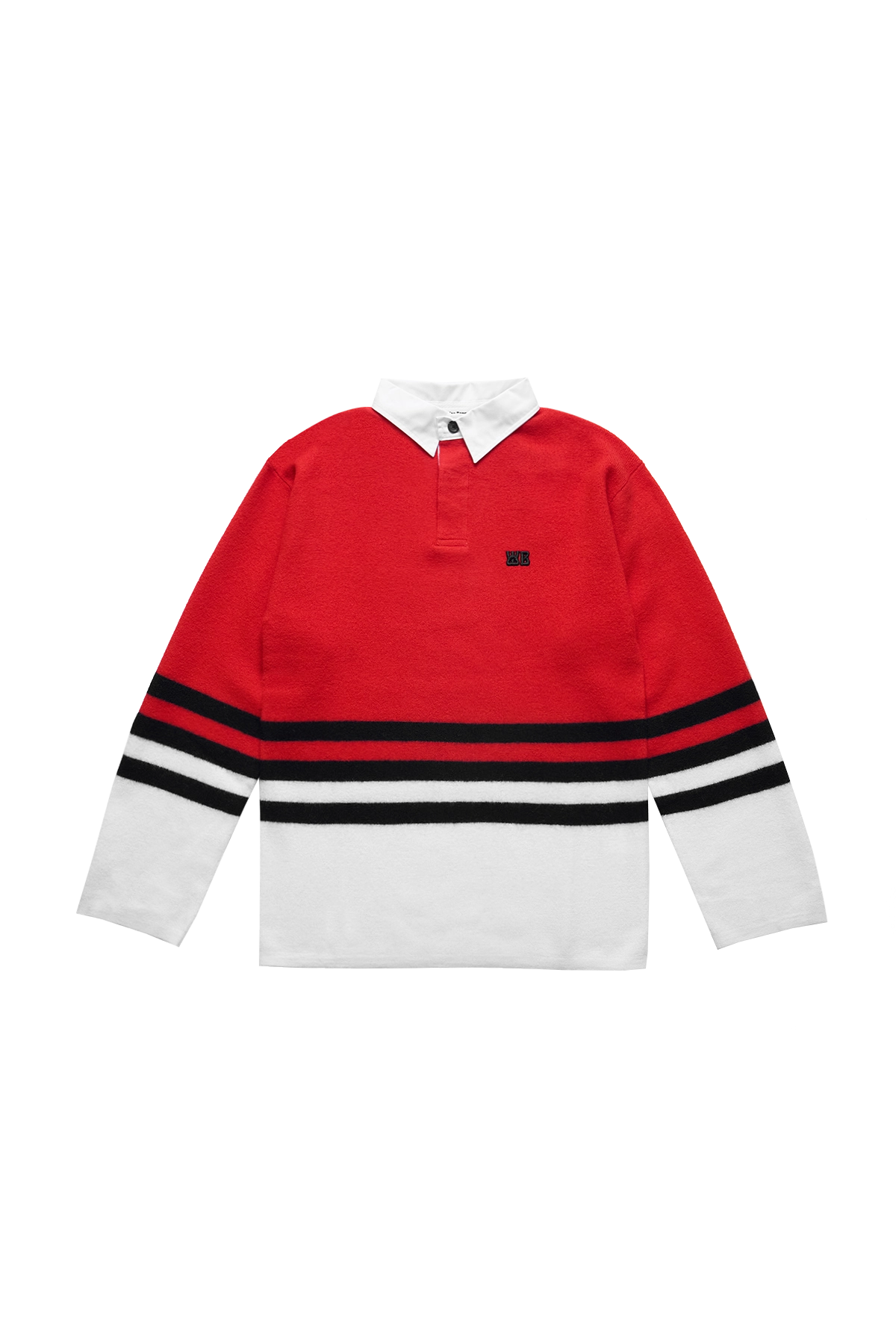 Wales Bonner Cypher Polo Sweater Red