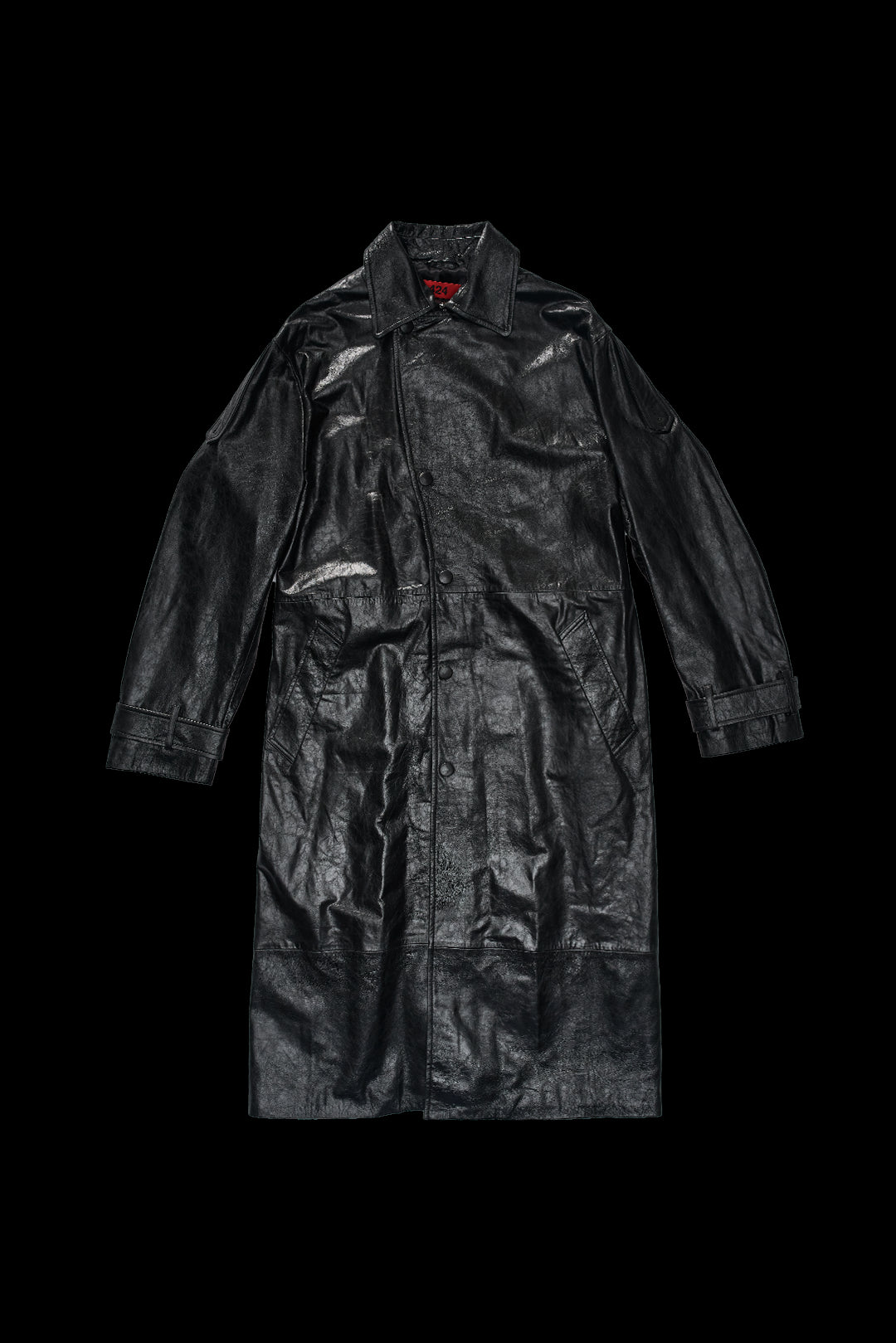 424 LEATHER TRENCH COAT