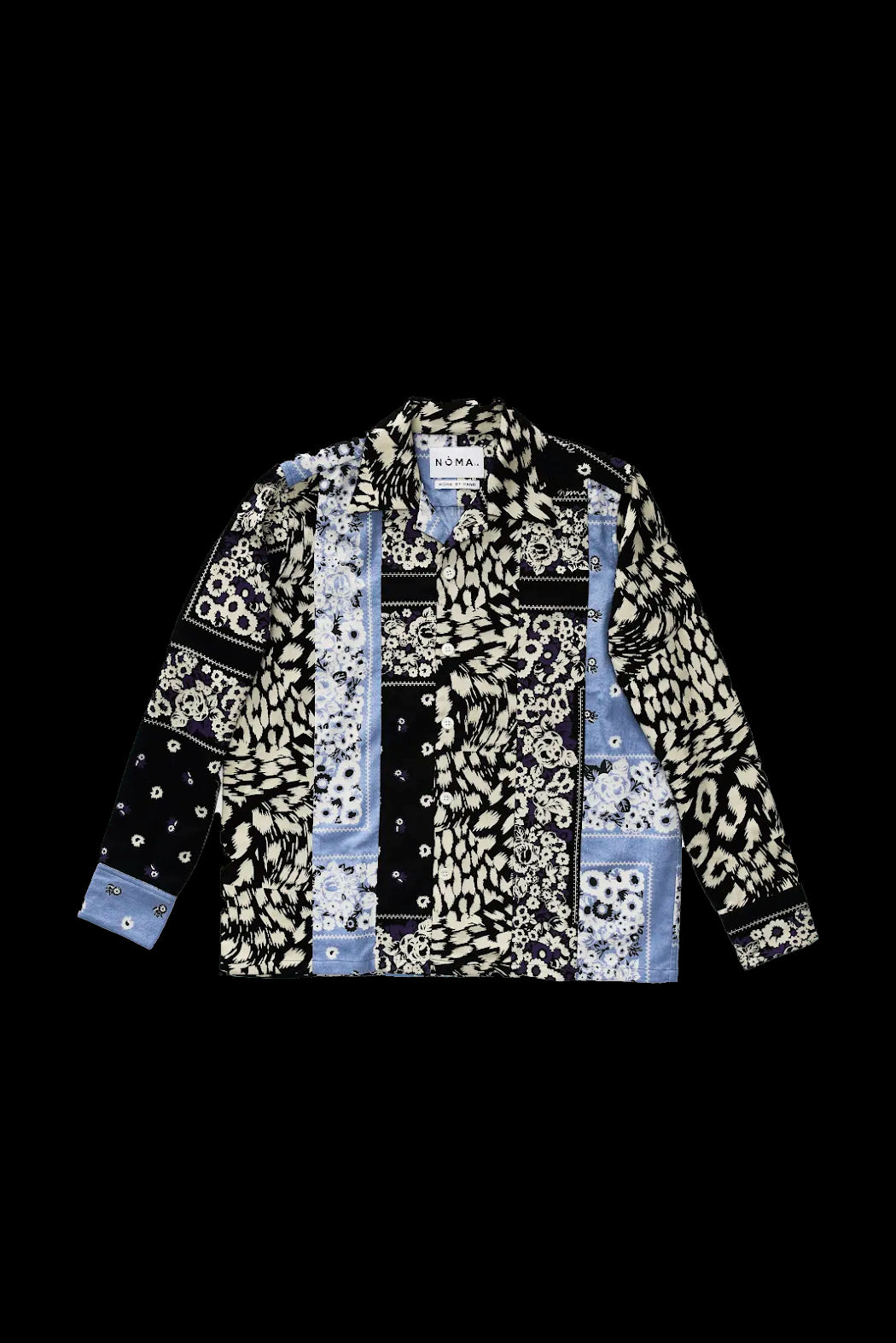 Noma T.D. Flannel Open Collar Shirt - Patchwork 1748