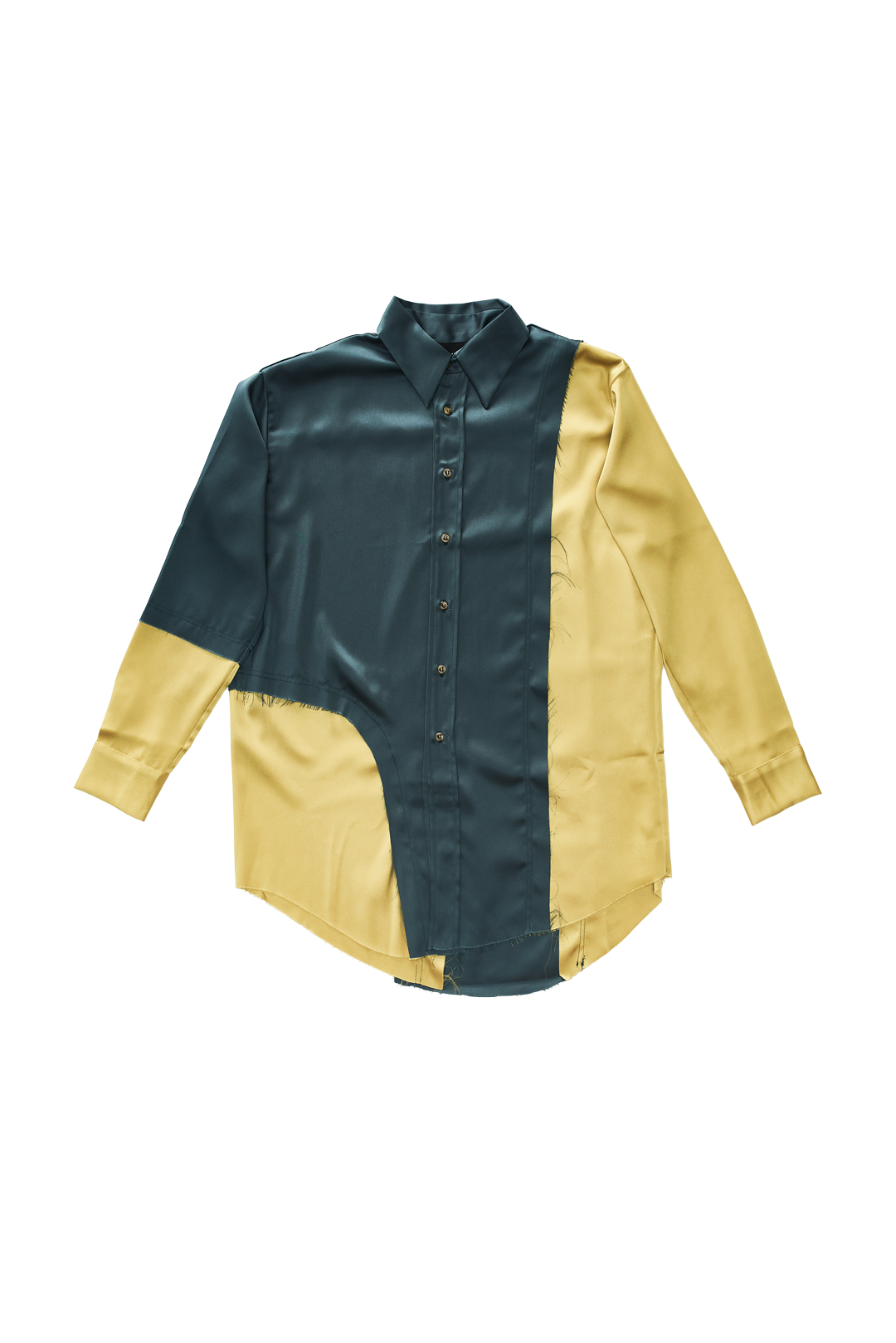 Edward Cuming Abstract Cut-Off Shirt Green 692