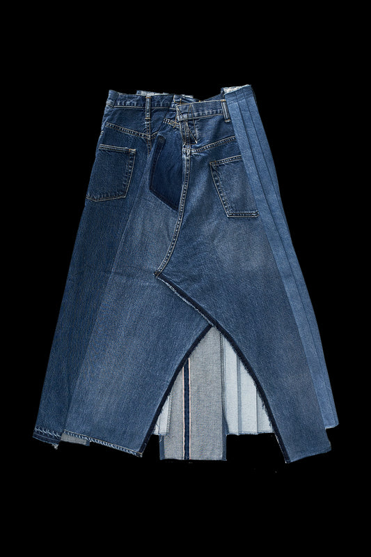 Kuro Remake Denim Mark Vi Skirt 975