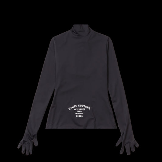 VETEMENTS MAISON DE COUTURE STYLING TOP WITH GLOVES BLACK