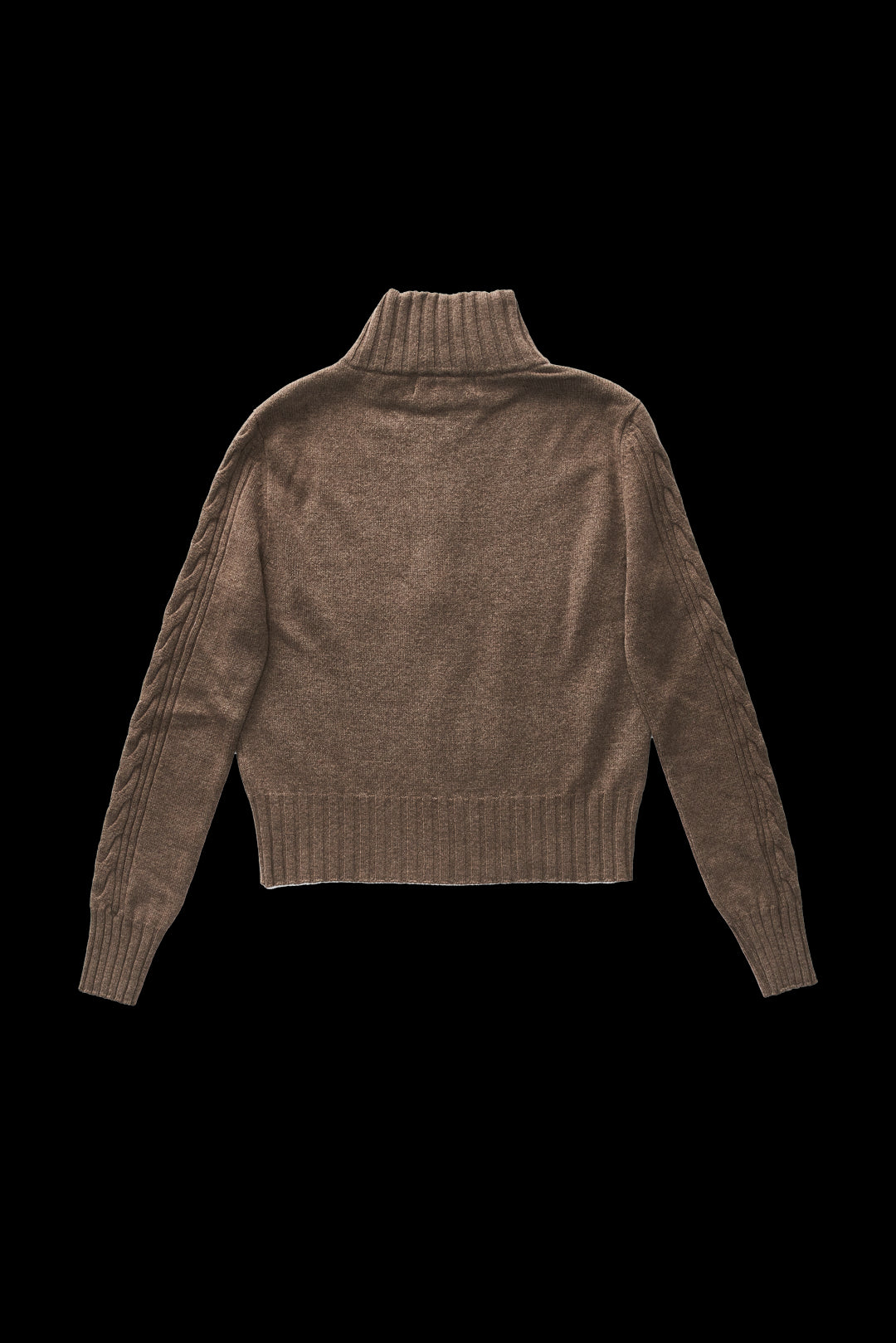 Edward Cuming Zip-Up Mock Neck Window Jacket Brown 668