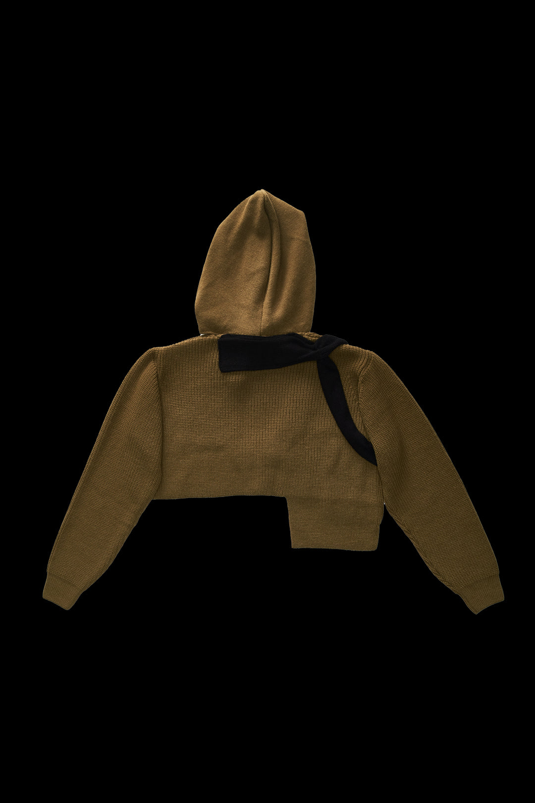 OTTOLINGER KNITTED KNIT OPEN NECK HOODIE OLIVE