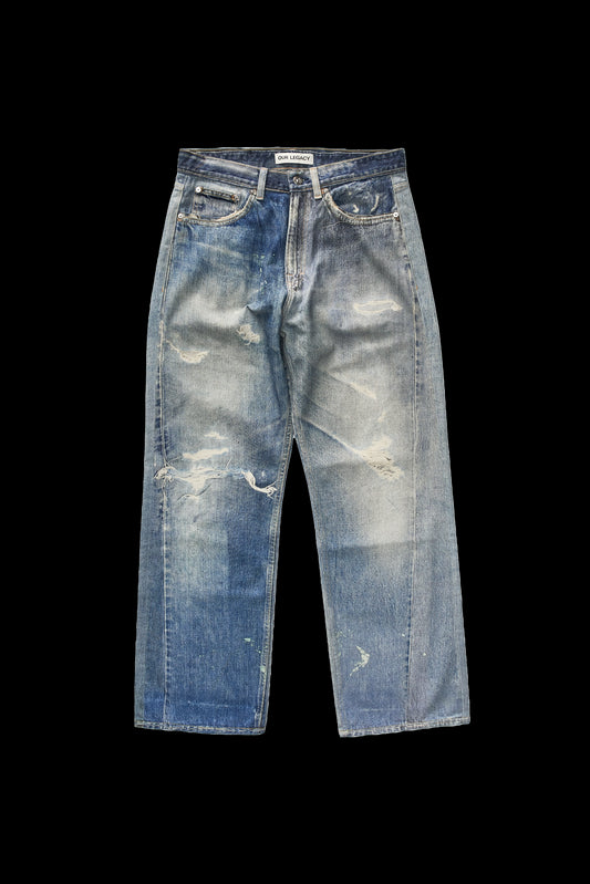 OUR LEGACY DISTRESSED THIRD CUT JEAN BLUE